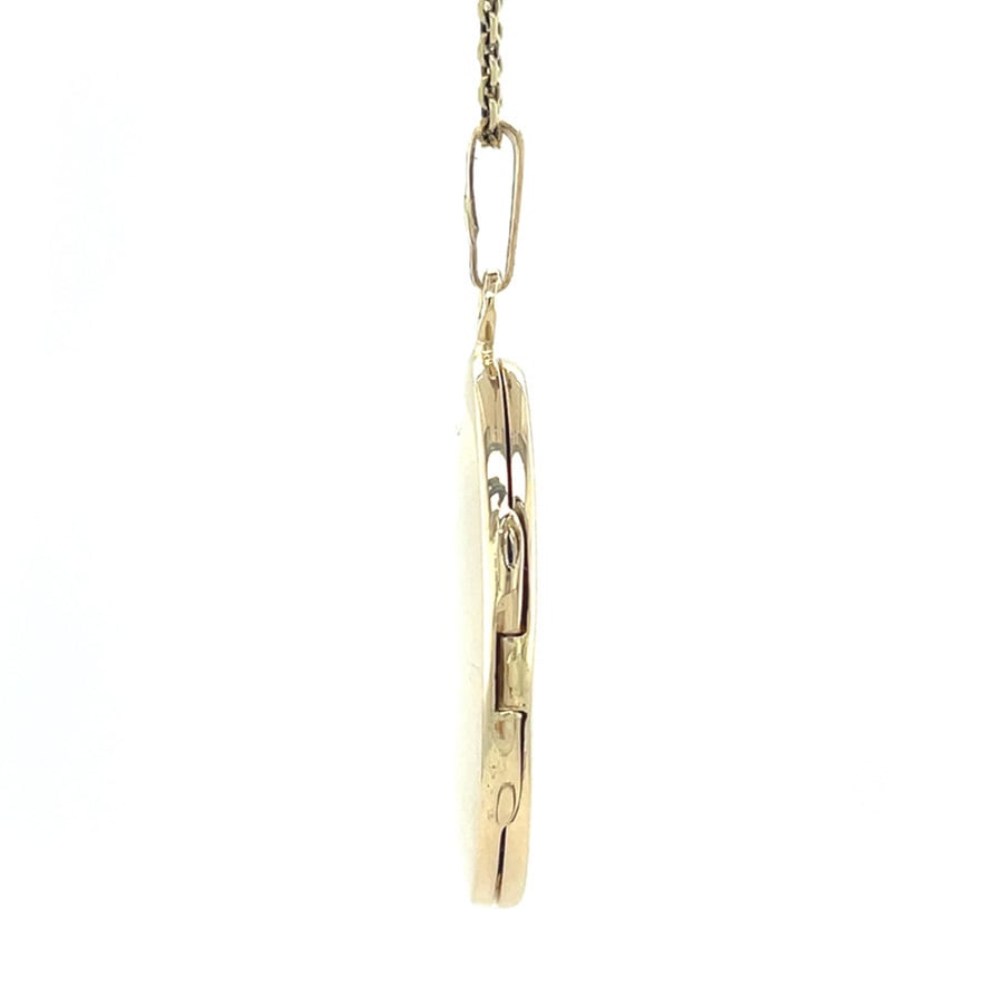 Gold medallion pendant 14 karat