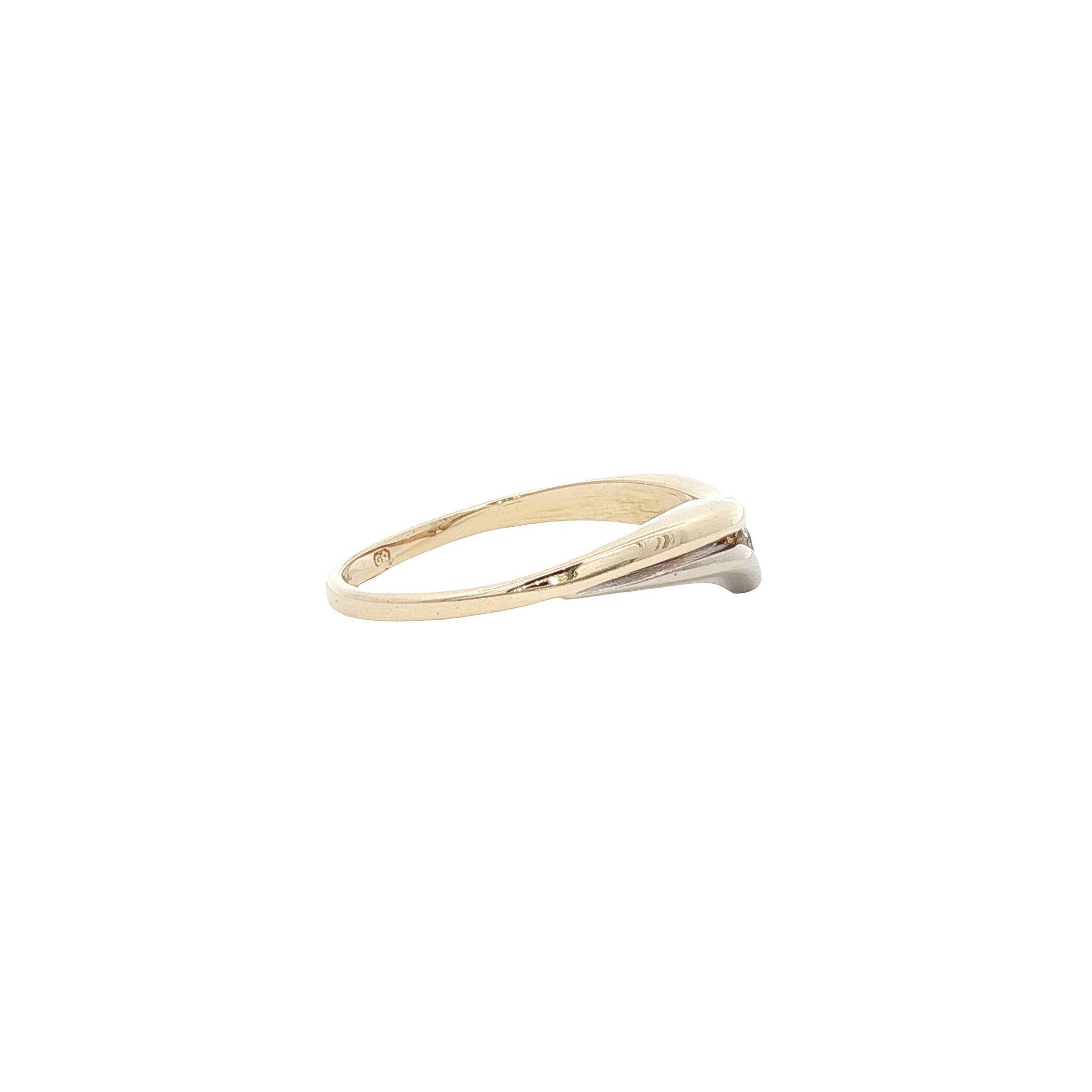 Gouden ring met diamant 14 karaat