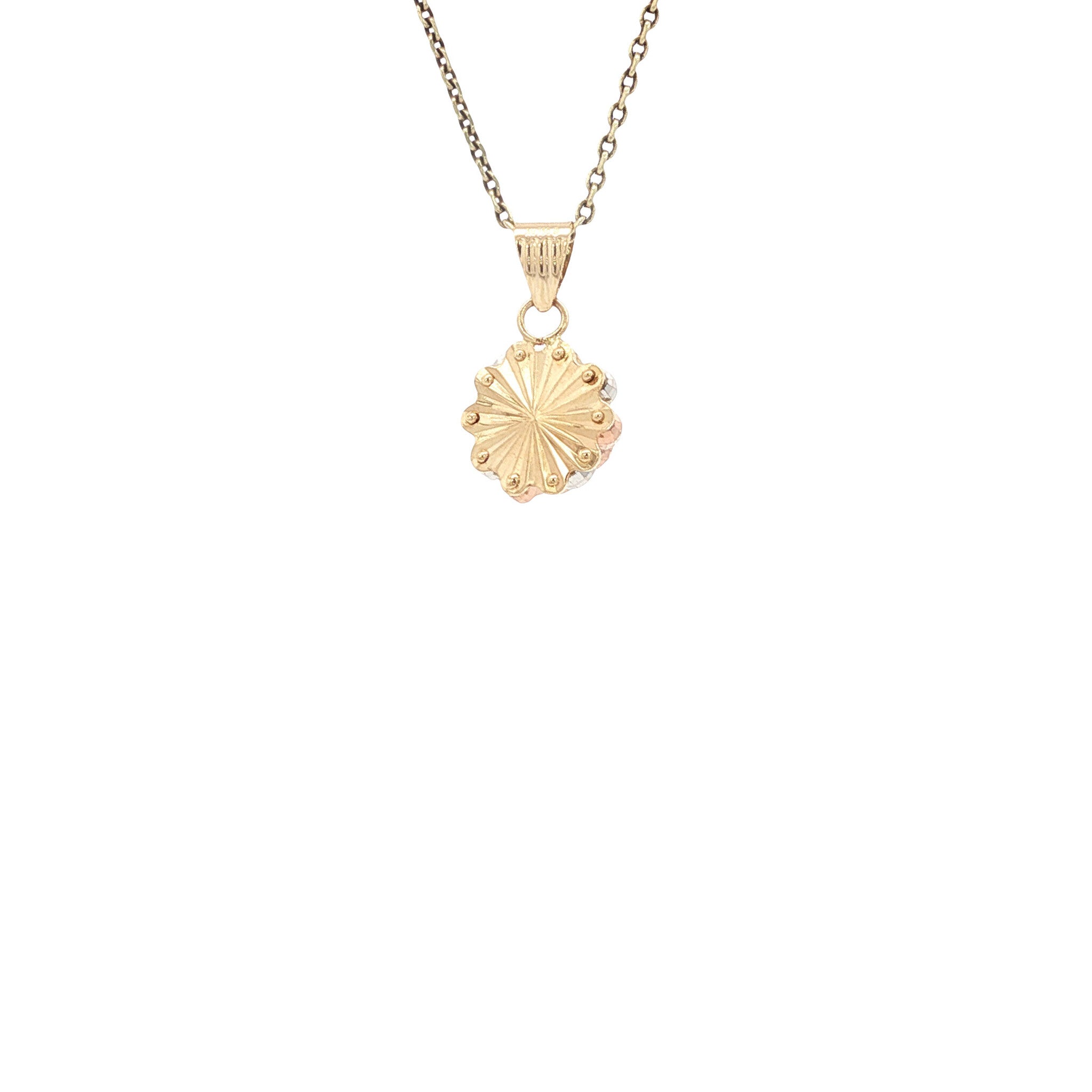 Tricolour gold pendant 18 karat