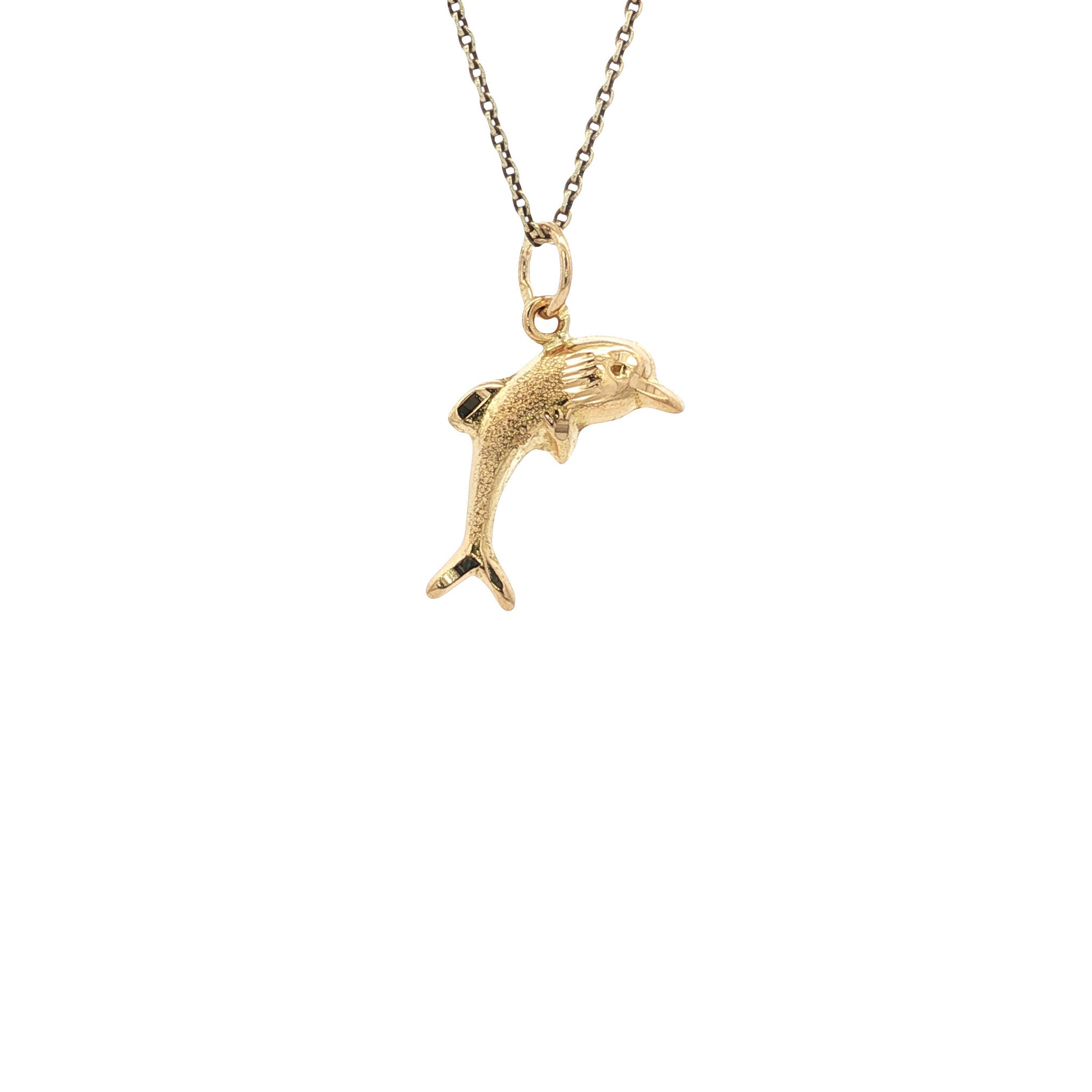 Gold dolphin pendant 18 karat