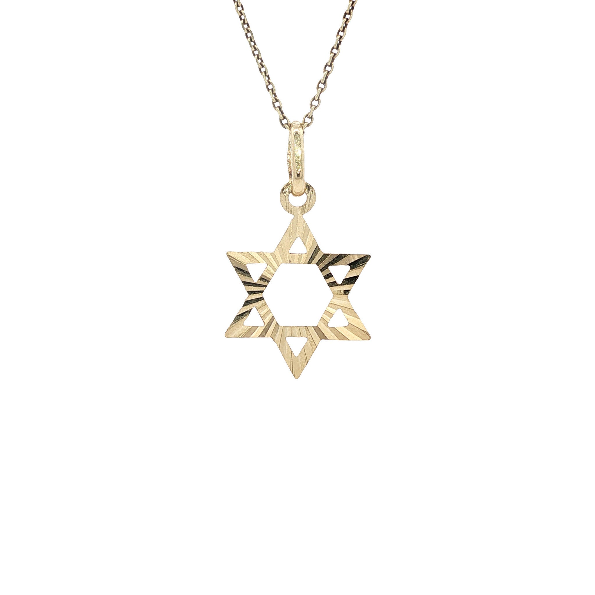 Gold pendant Star of David 14 karat
