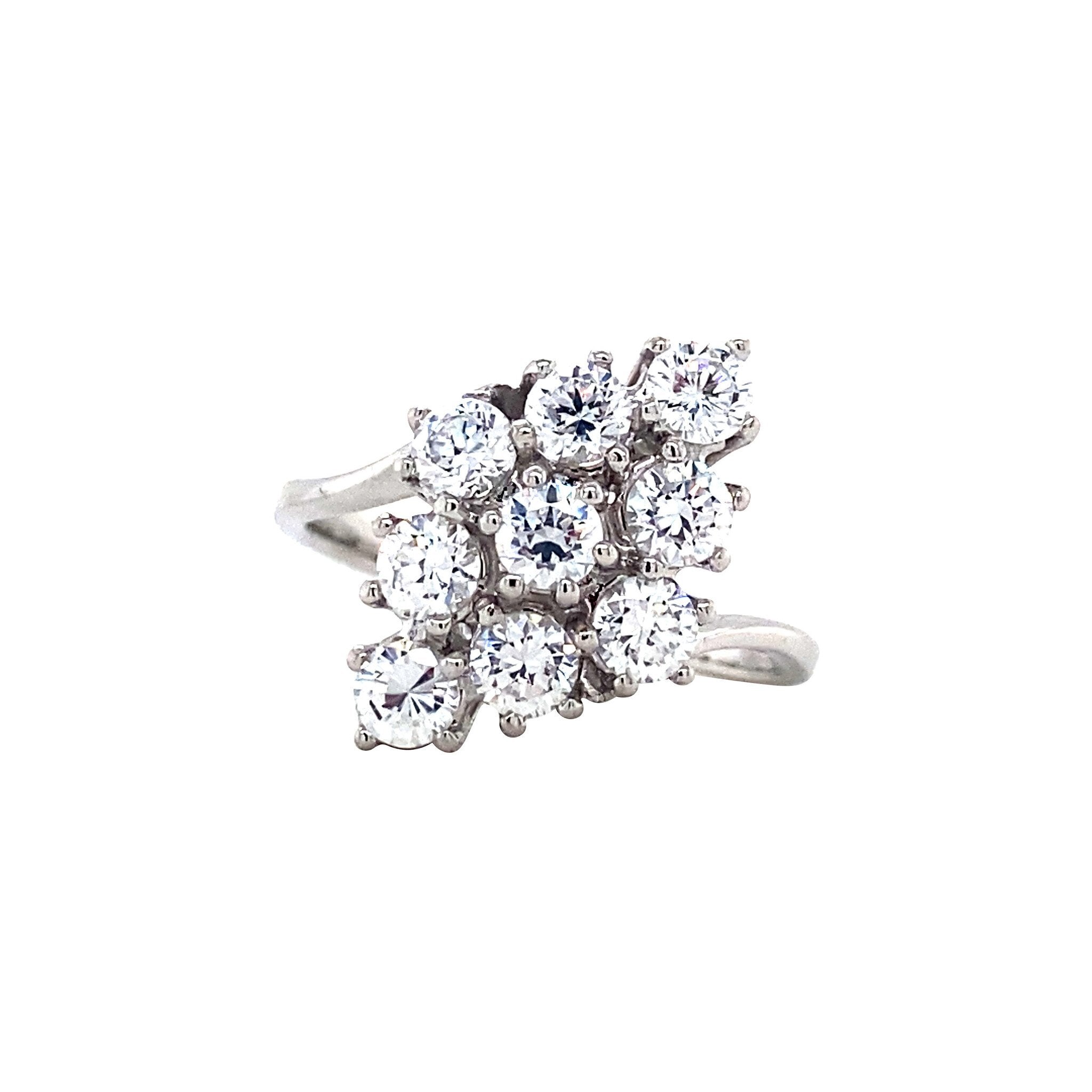 White gold marquise ring with zirconia 14 karat* new