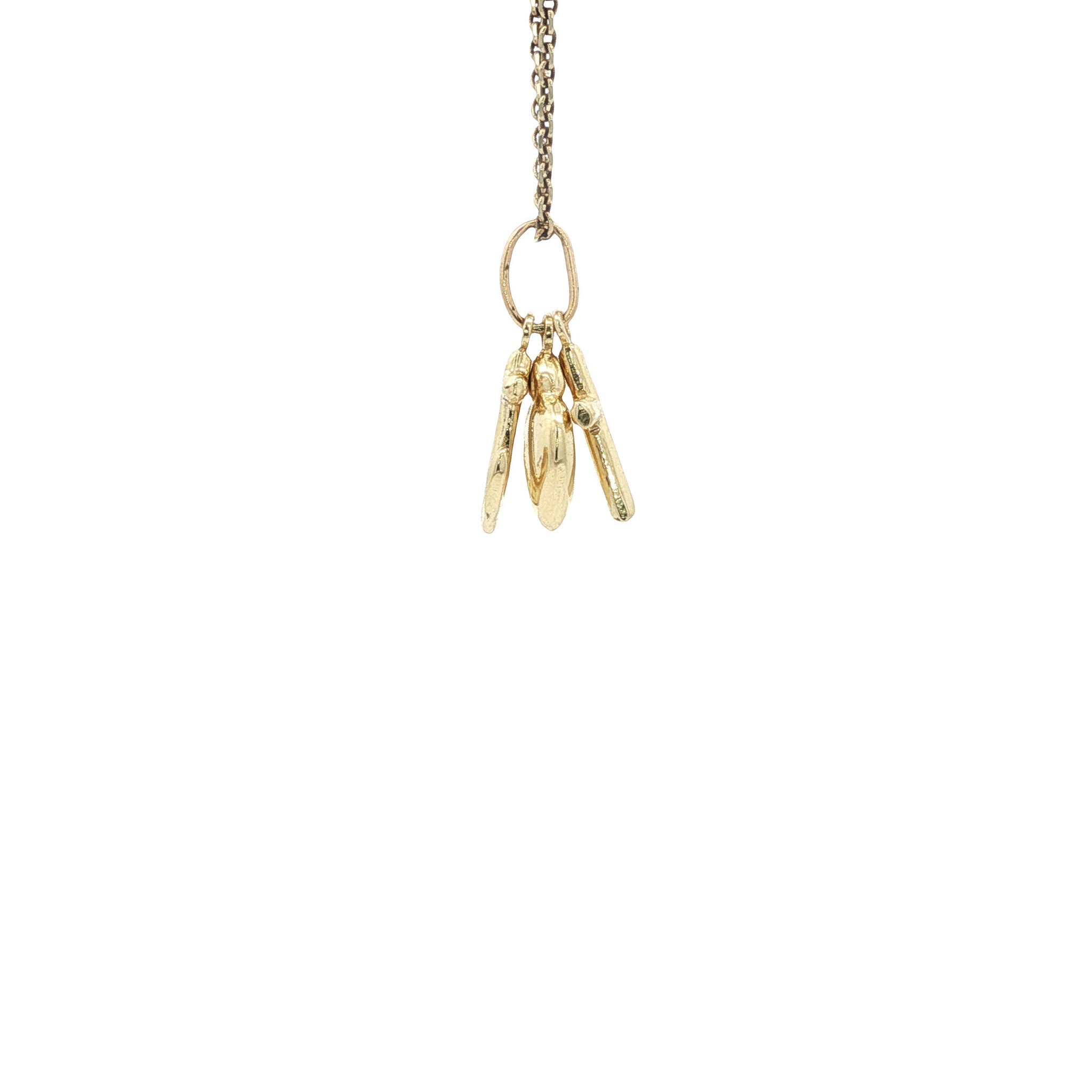 Gold pendant faith, hope and love 14 karat