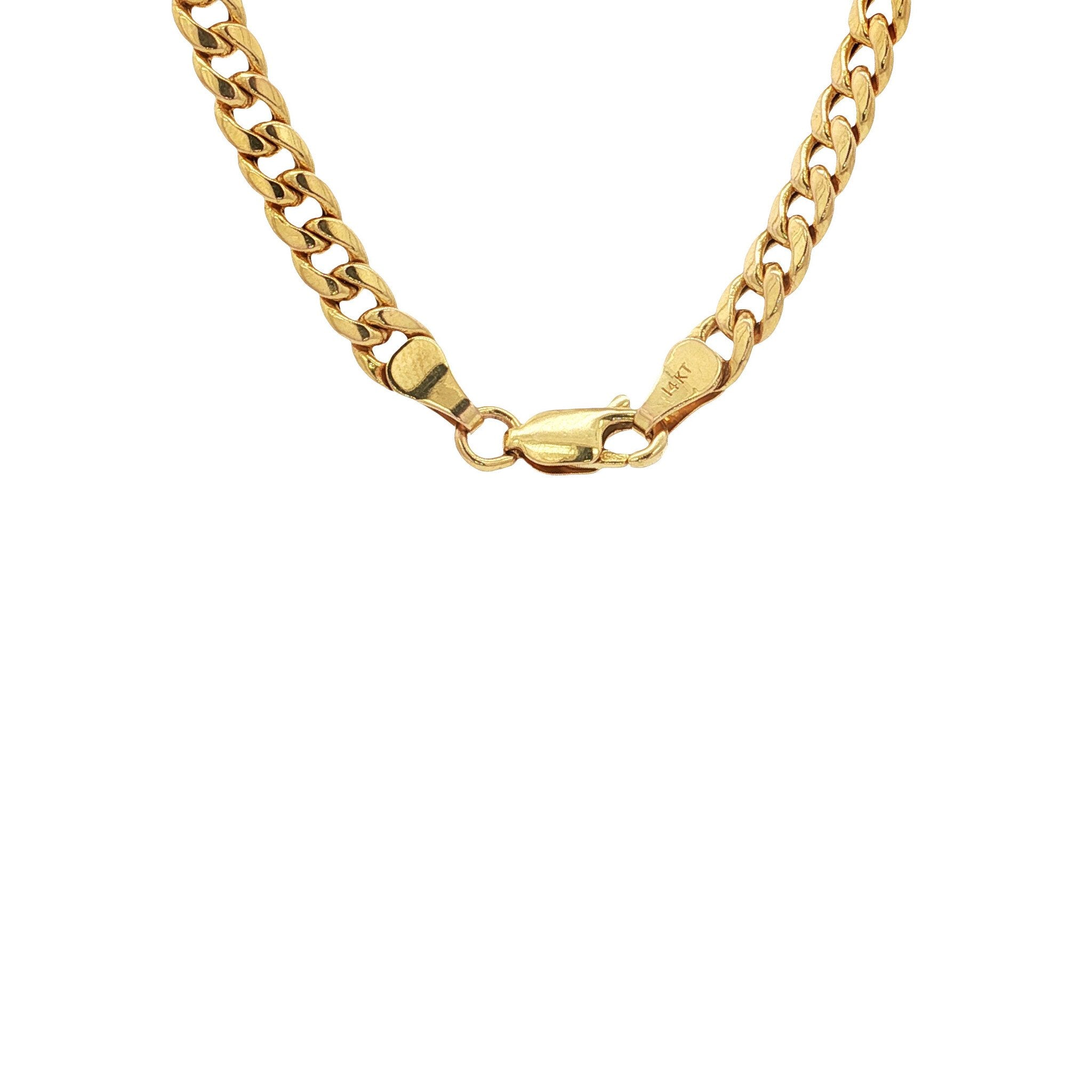 Gold gourmet necklace 76 cm 14 karat