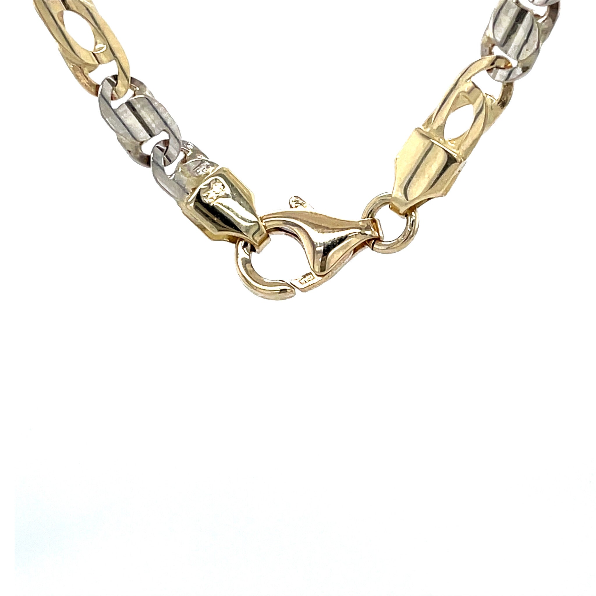 Golden hawk's eye necklace 42 cm 14 karat