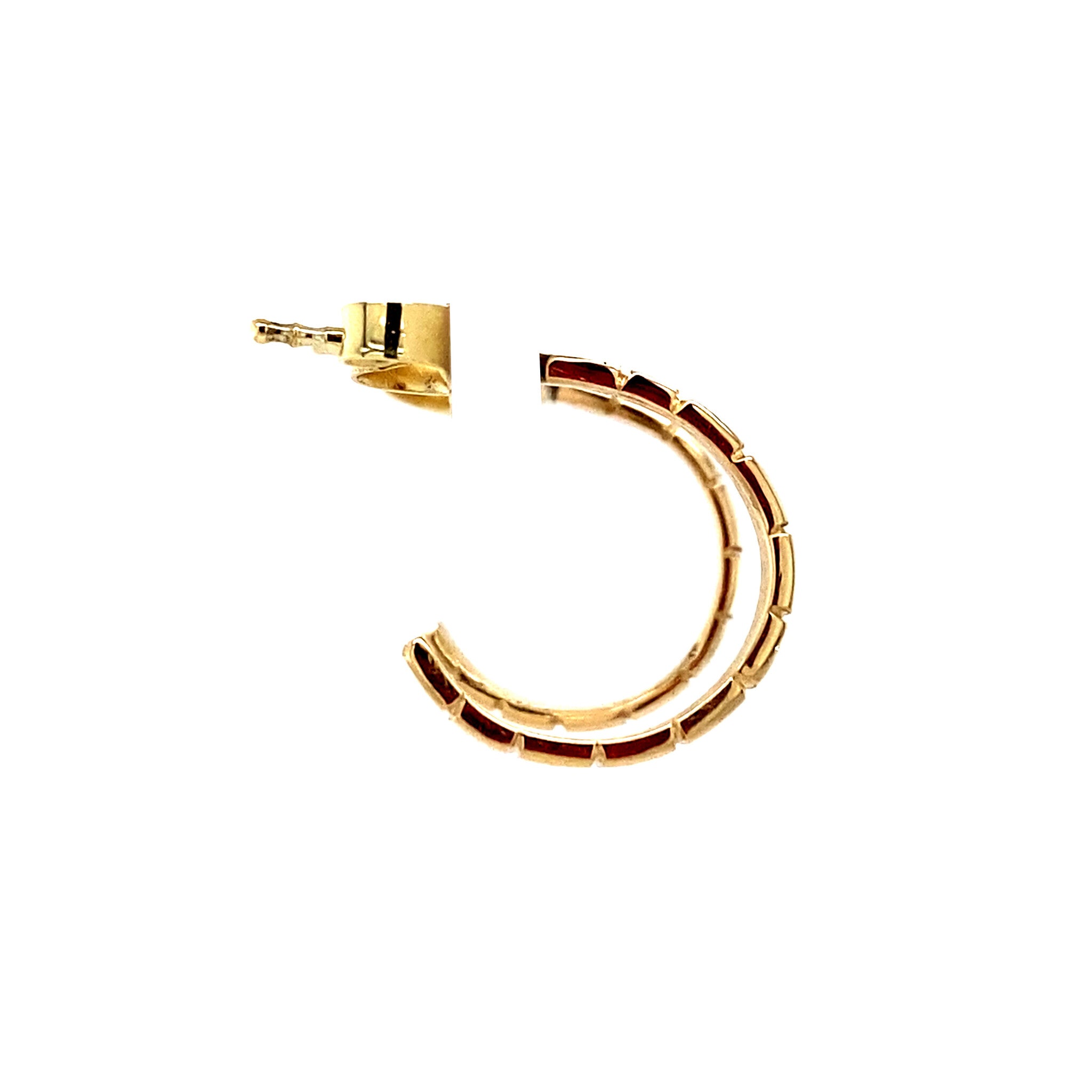 Gold half-hoops 14 karat