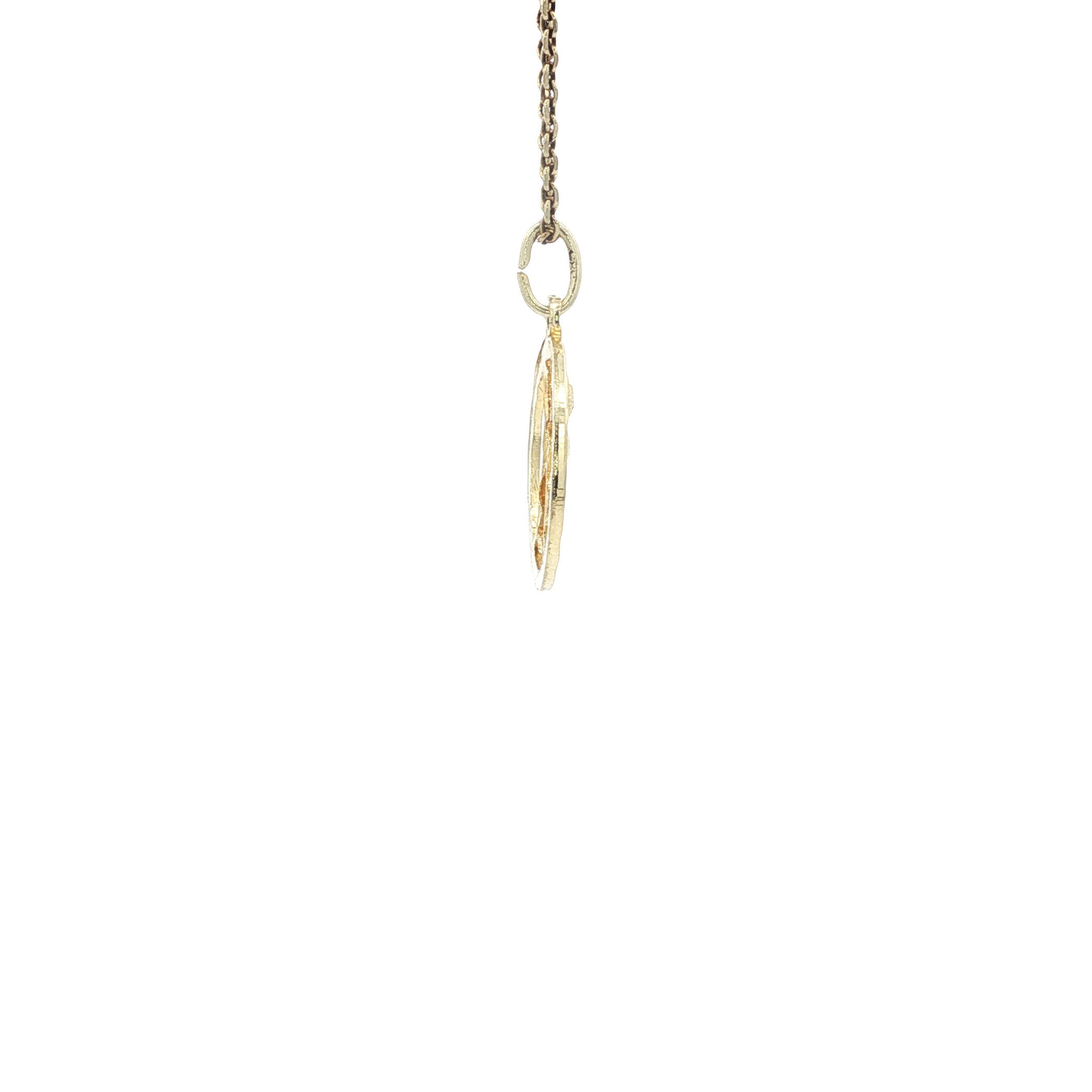 14 karat gold Gemini zodiac pendant