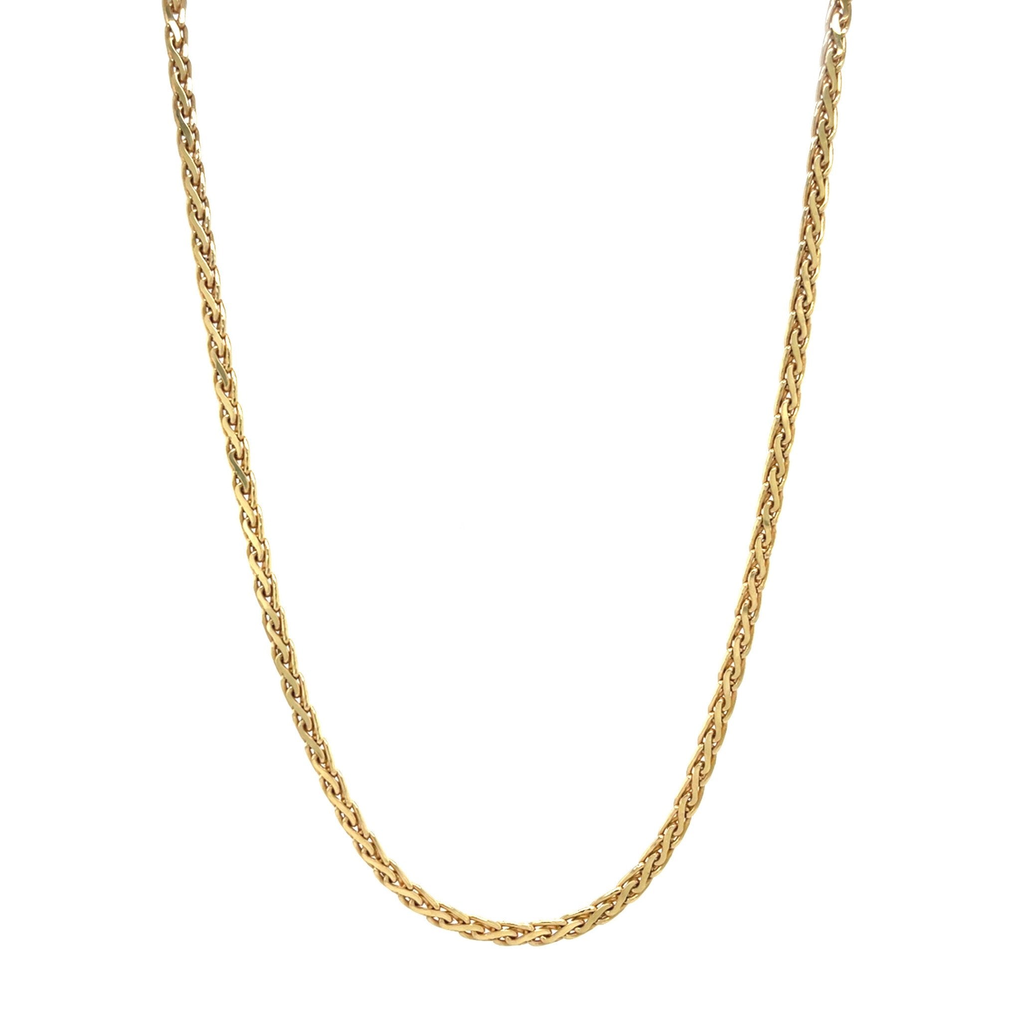 Gold fantasy necklace 40.5 cm 18 karat