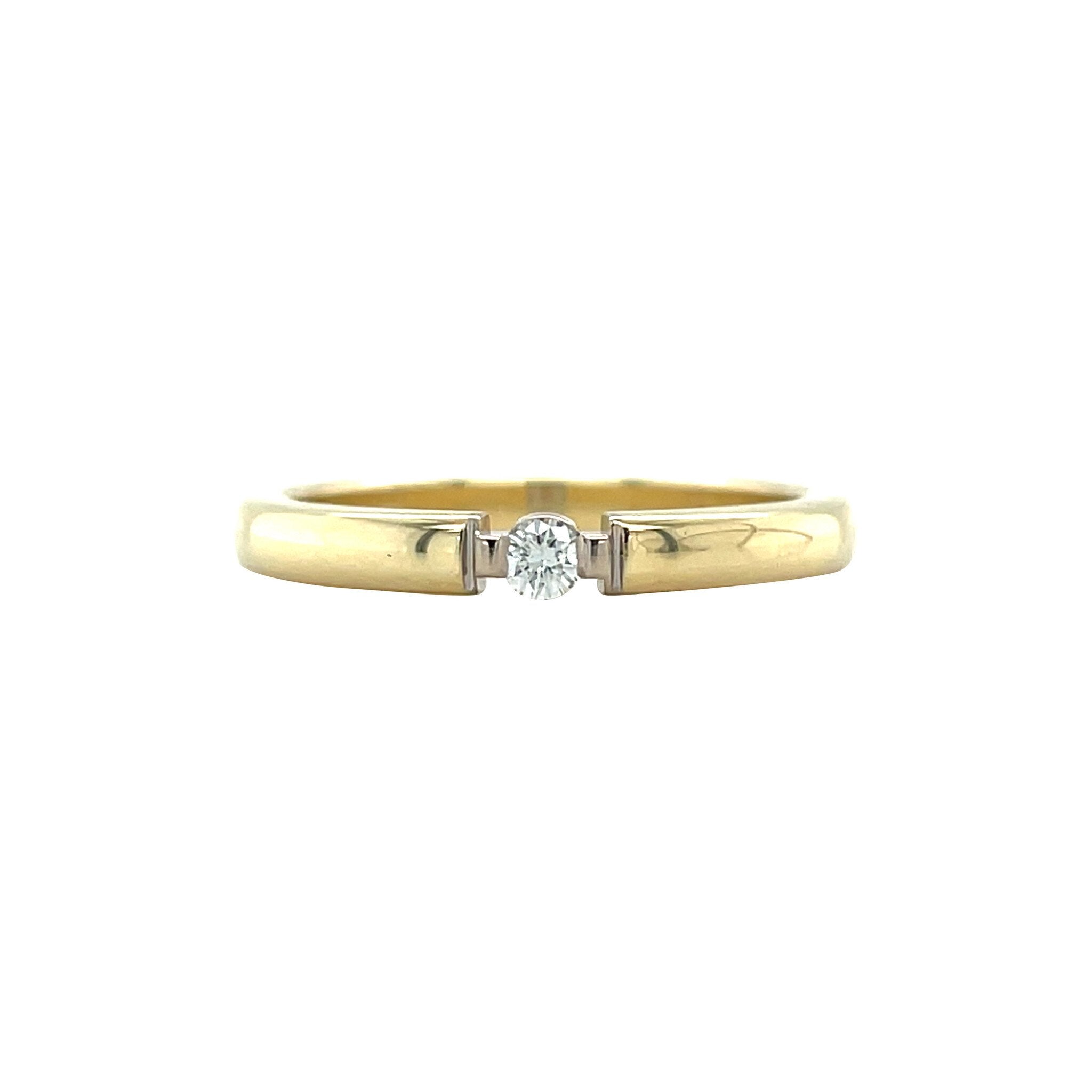 Gold ring with diamond 14 karat