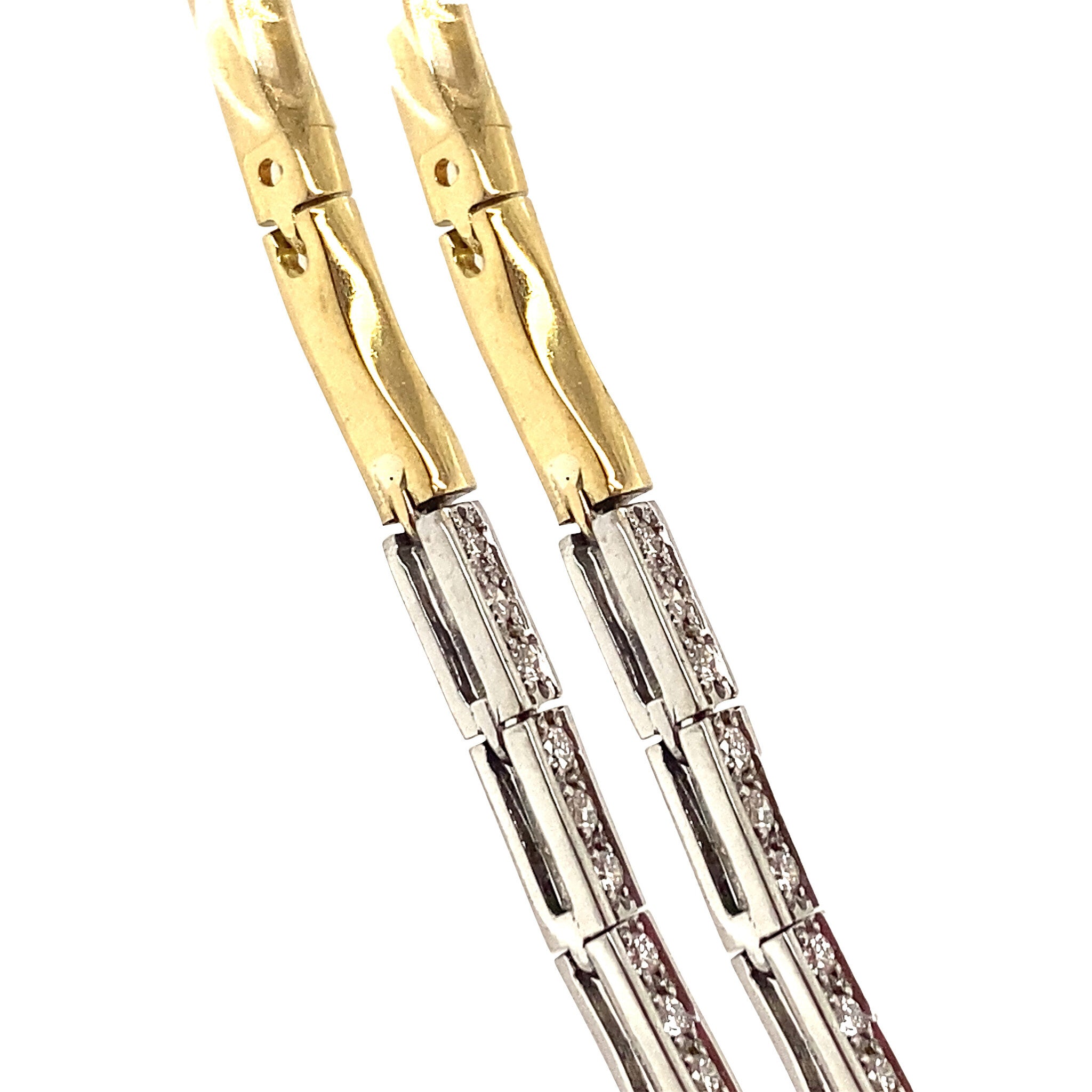 Gold choker with diamond 48.5 cm 18 kt