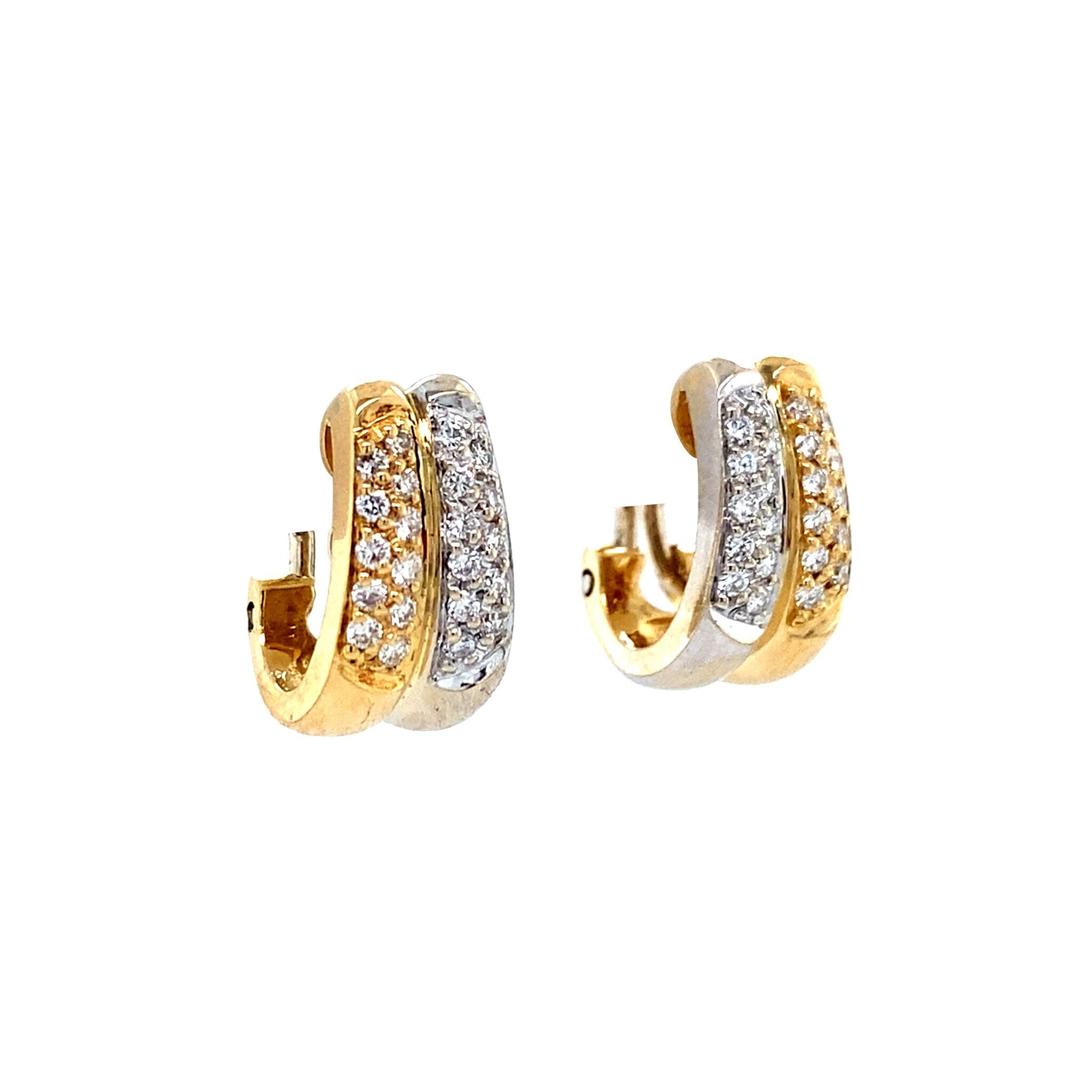 Gold ear jewelry with diamond 18 karat