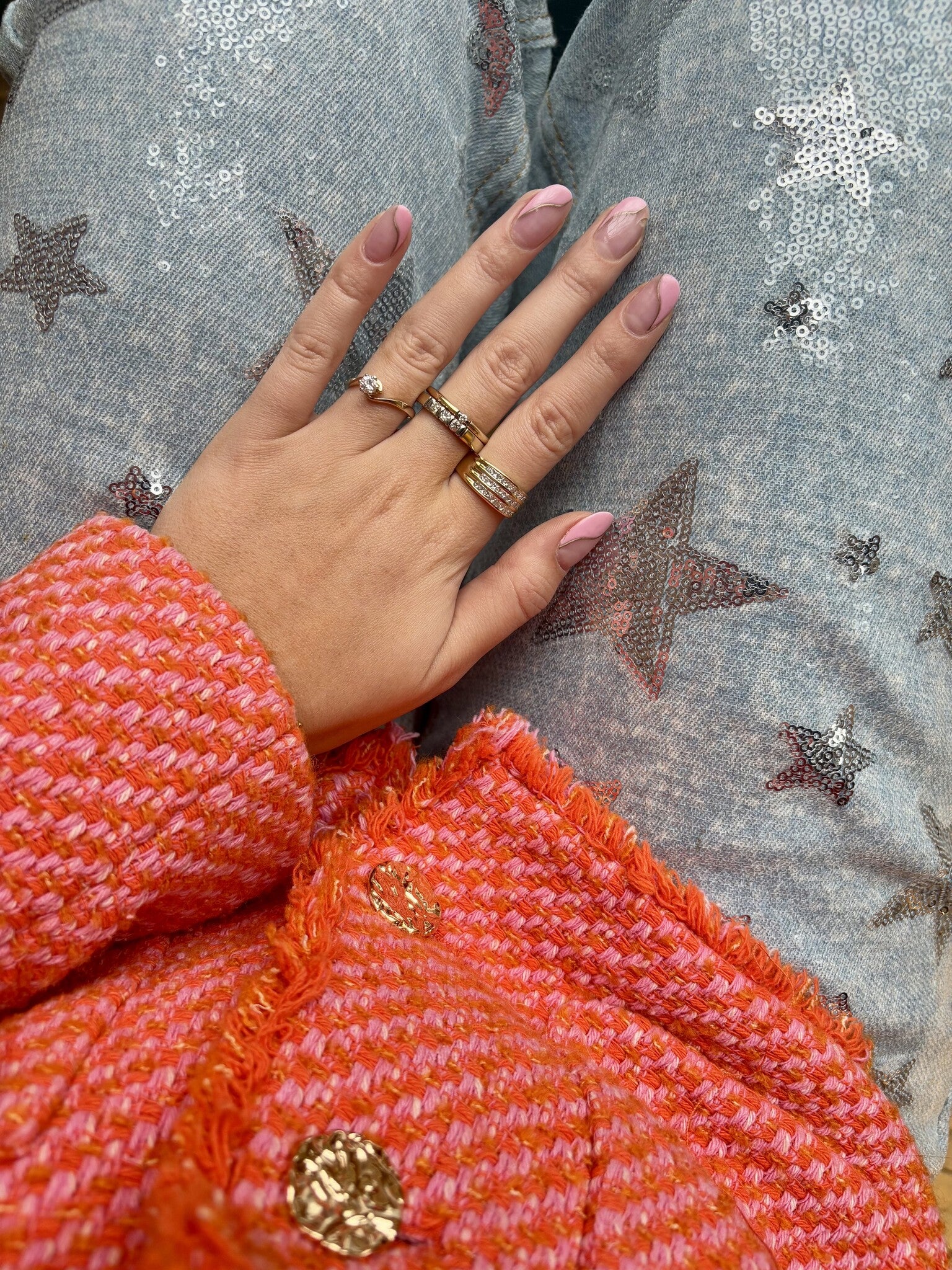 Gold signet ring with diamond 14 karat