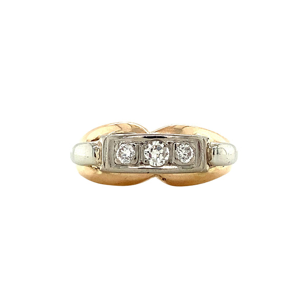 Gouden ring met diamant 14 karaat
