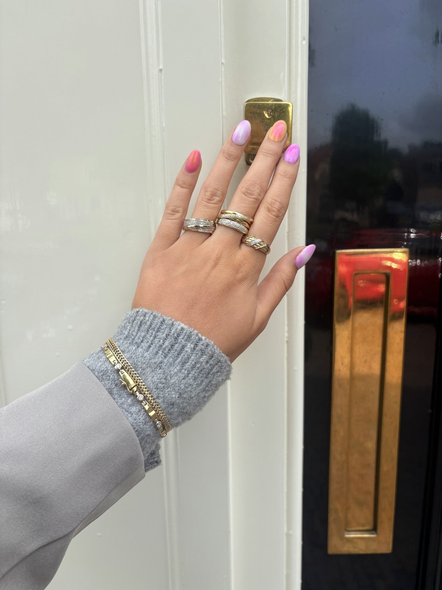 Gold bracelet with diamond 18 karat