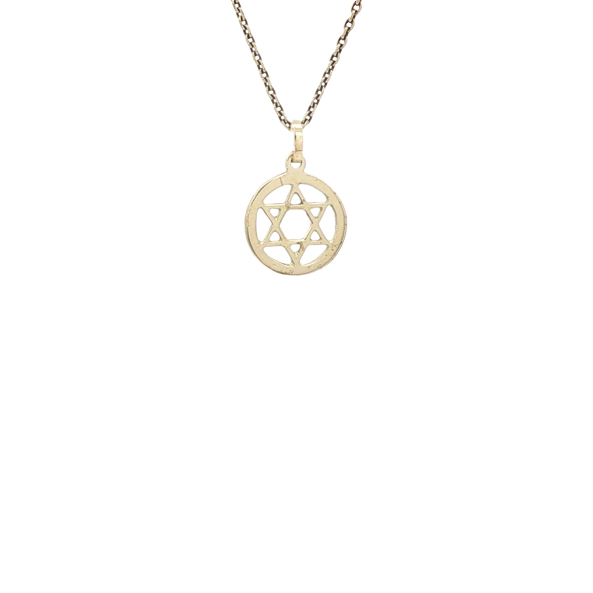 Gold pendant Star of David 14 karat