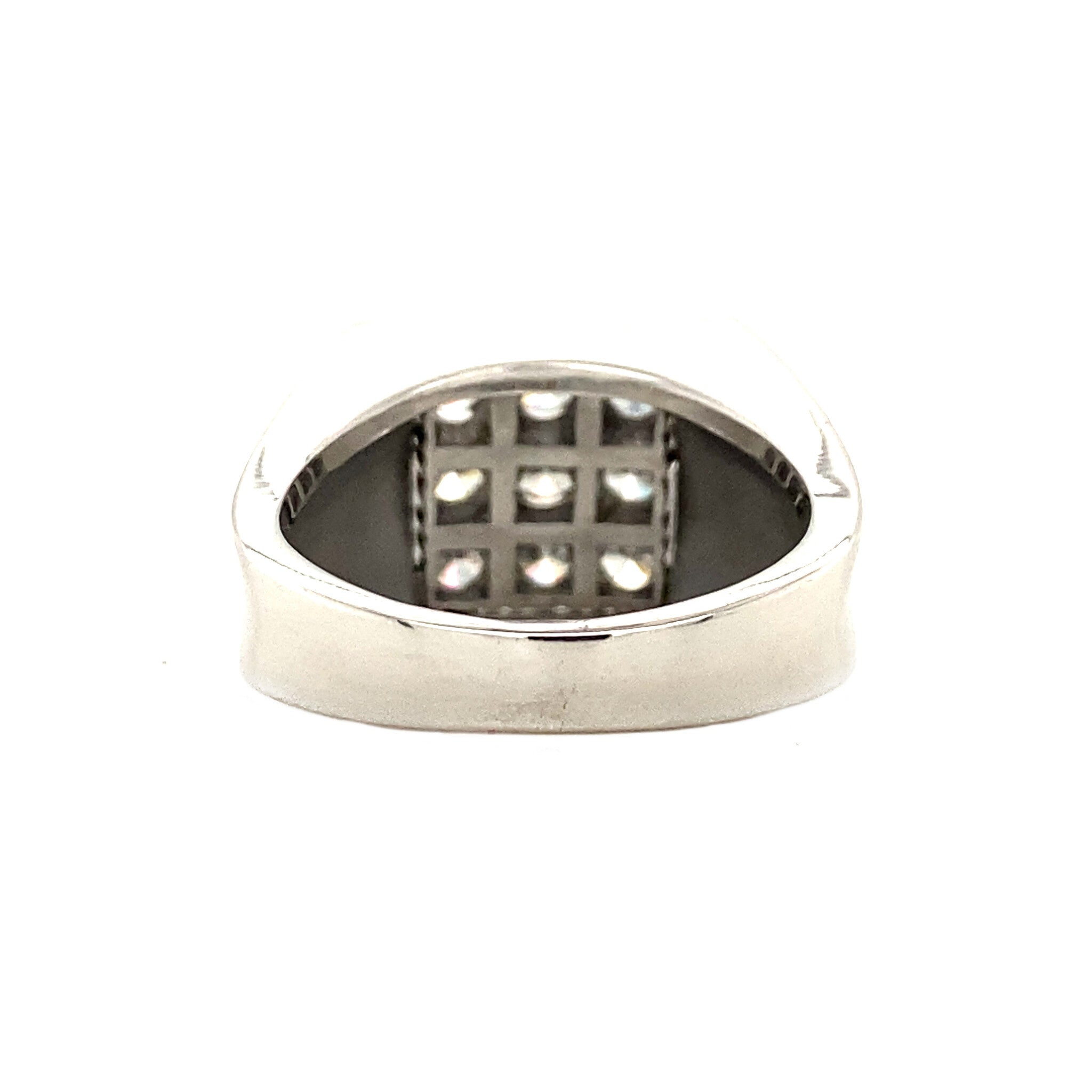 White gold ring with diamond 18 kt