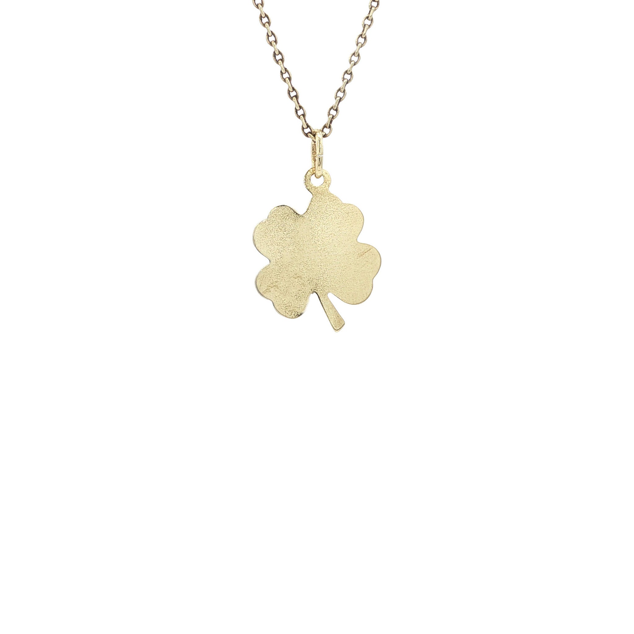 Gold pendant clover 4 14 karat