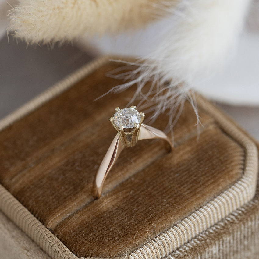 Gouden solitair ring met diamant 0.50ct. 14 karaat