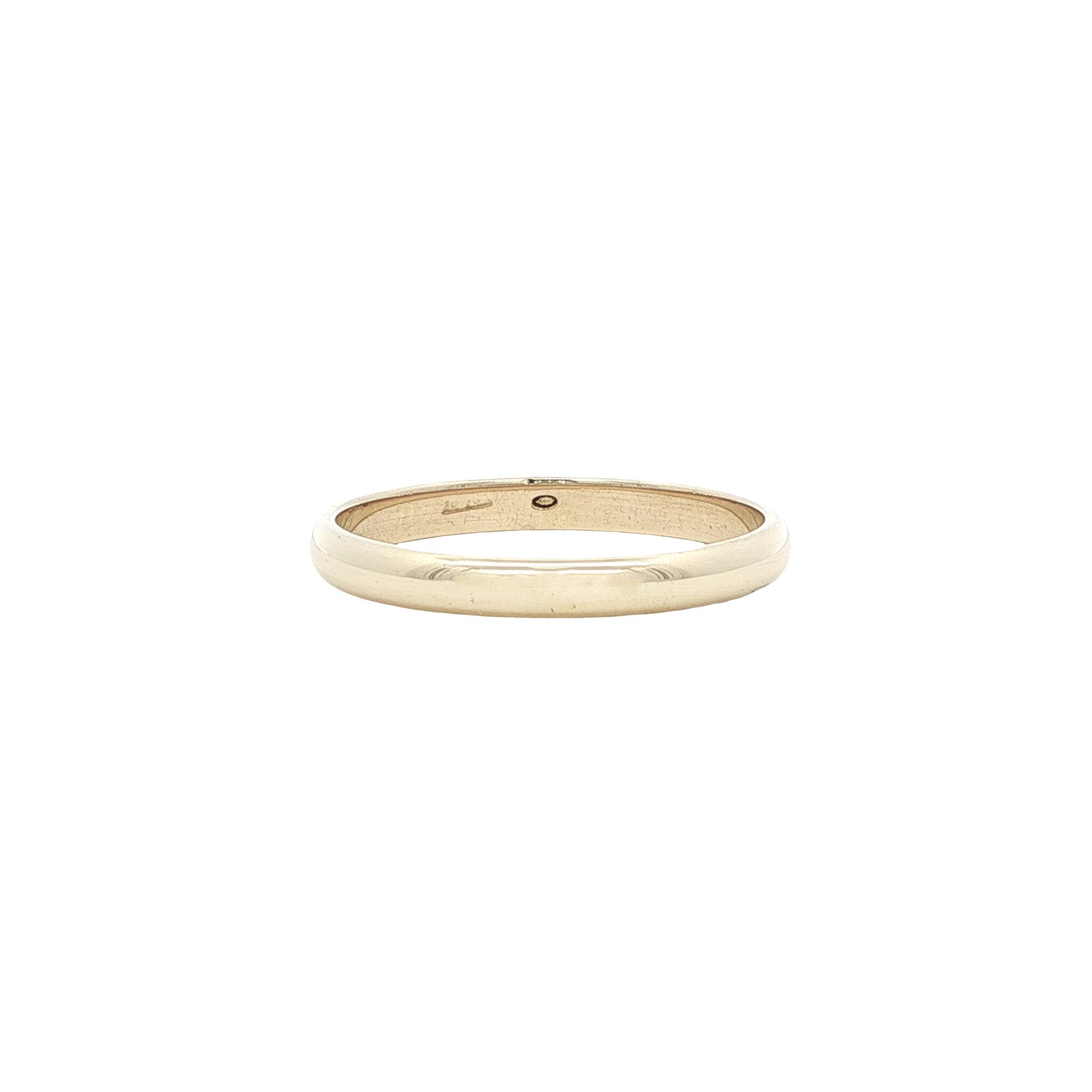 Golden smooth ring 14 karat
