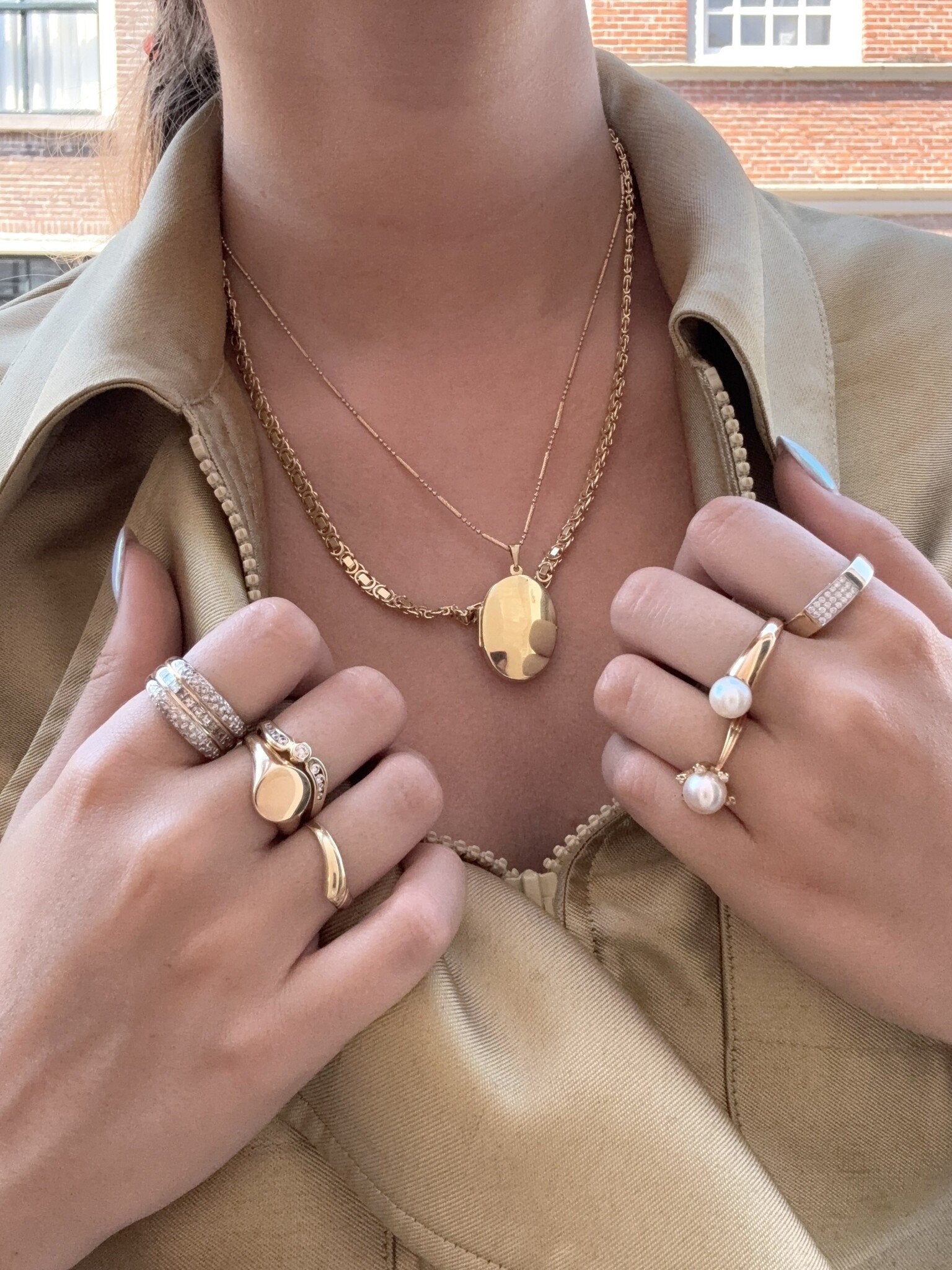 Gold king's necklace 50 cm 14 karat