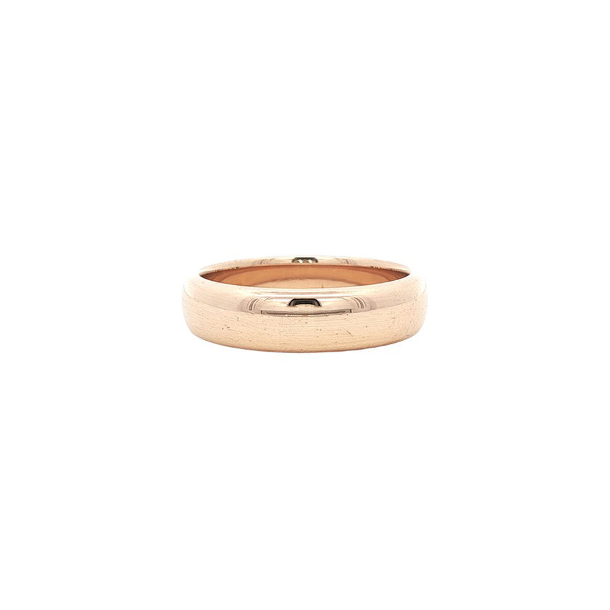 Plain 14-karat rose gold ring