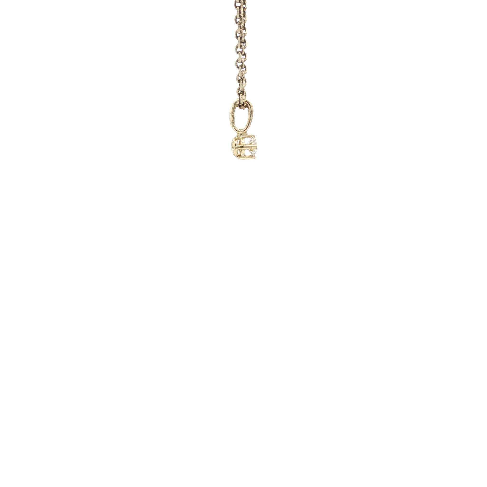 Gouden solitair hanger met diamant 14 karaat