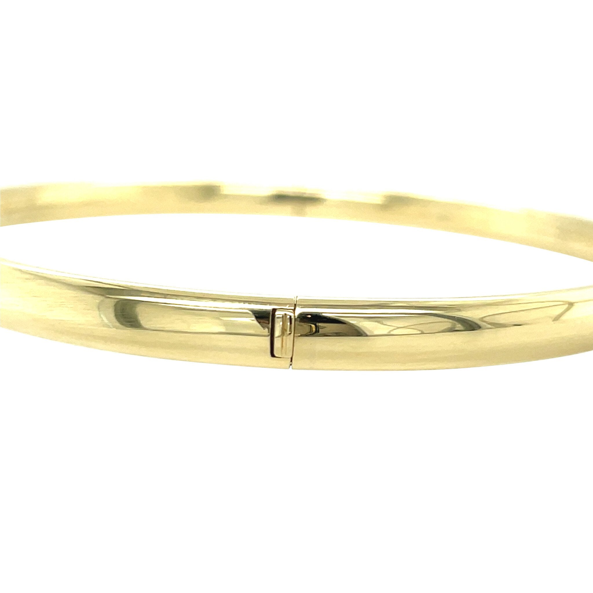 Gold smooth bangle 14 karat