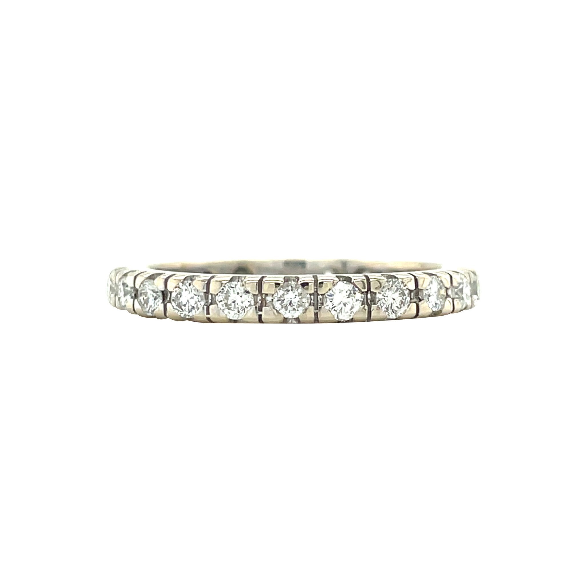 White gold alliance ring with diamond 18 karat