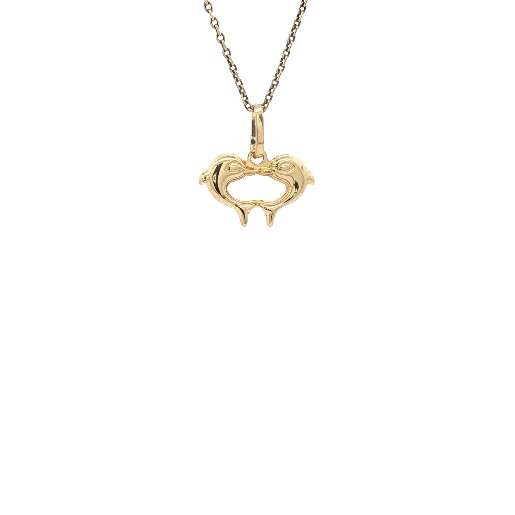 Gouden dolfijnen hanger 18 karaat