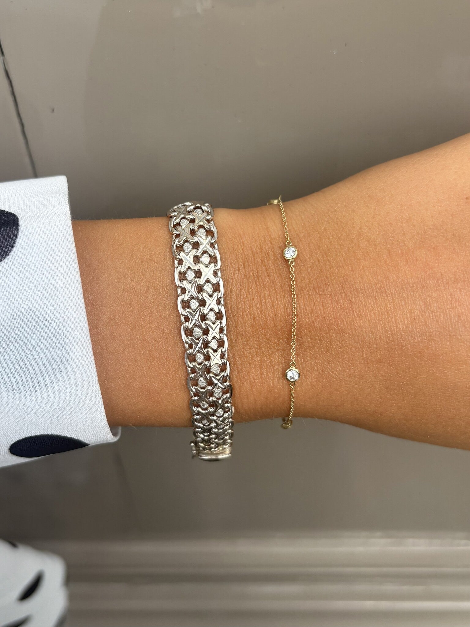 White gold bracelet 19 cm 14 karat