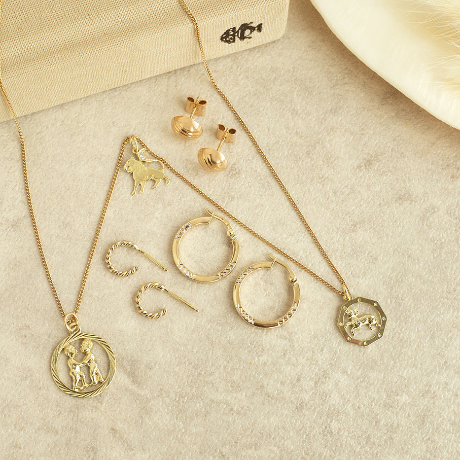 Rose gold stud earrings 14 karat