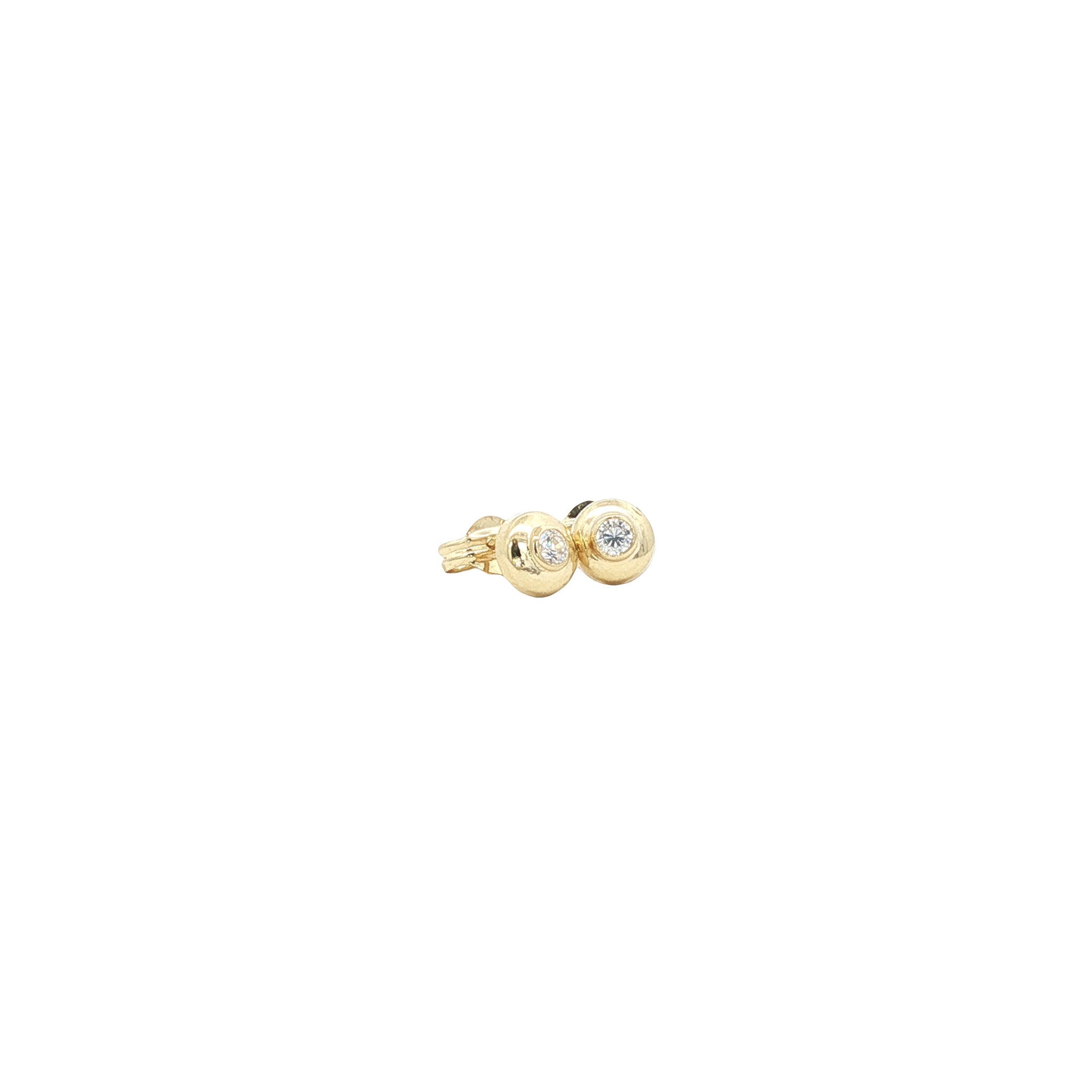 14-karat gold stud earrings with zirconia