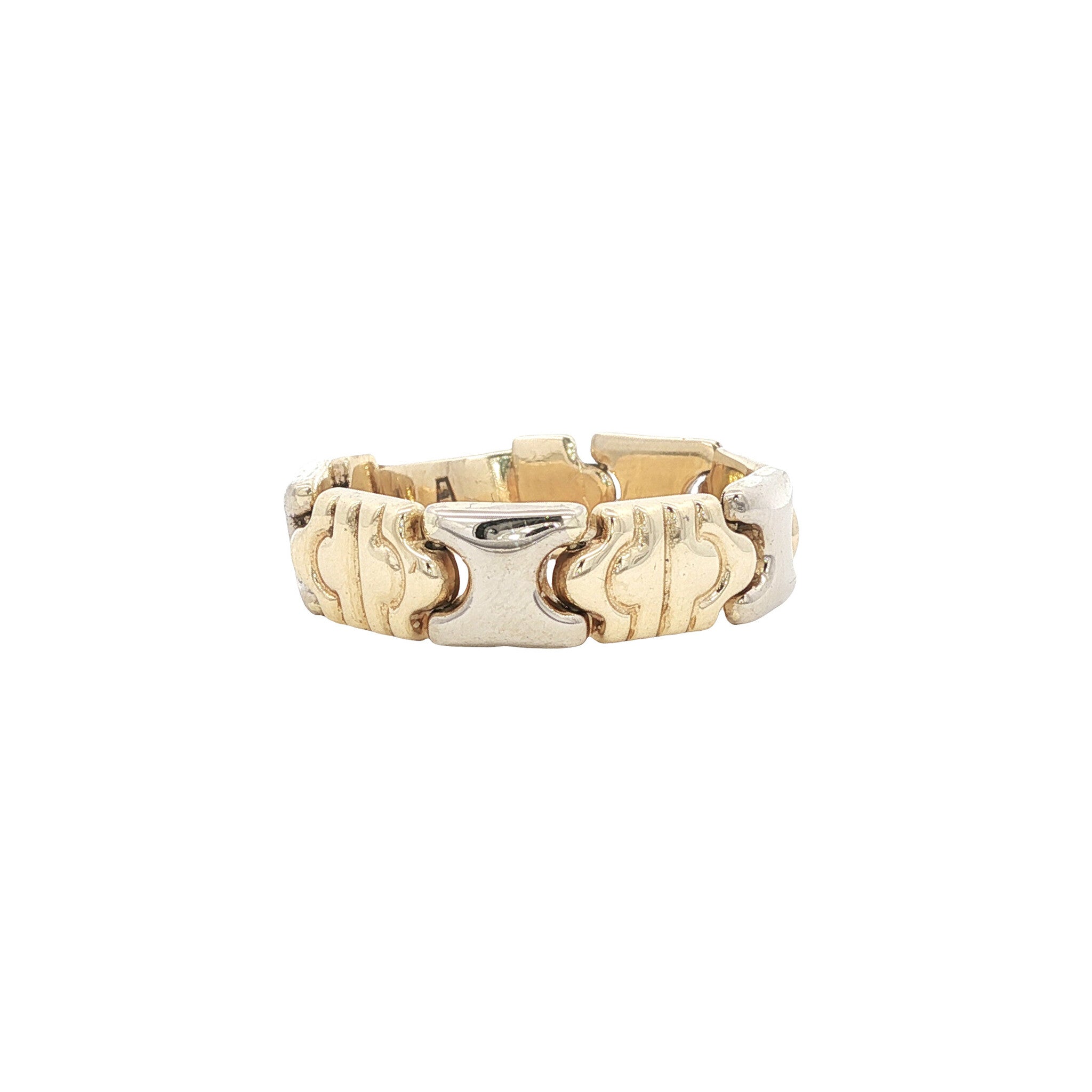 Bicolour gold ring 14 karat