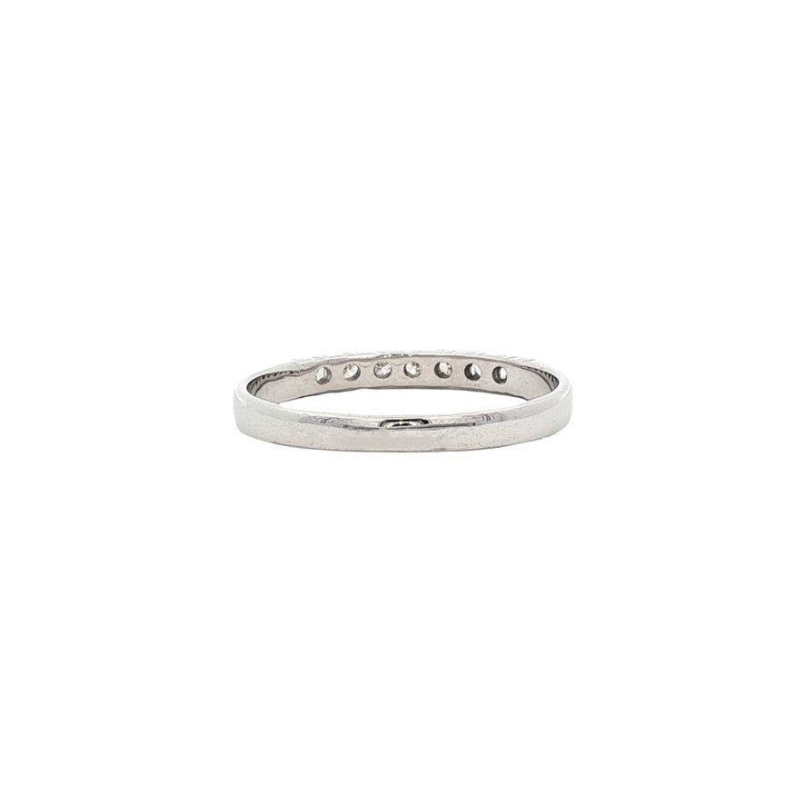 Witgouden rijring met diamant 14 karaat