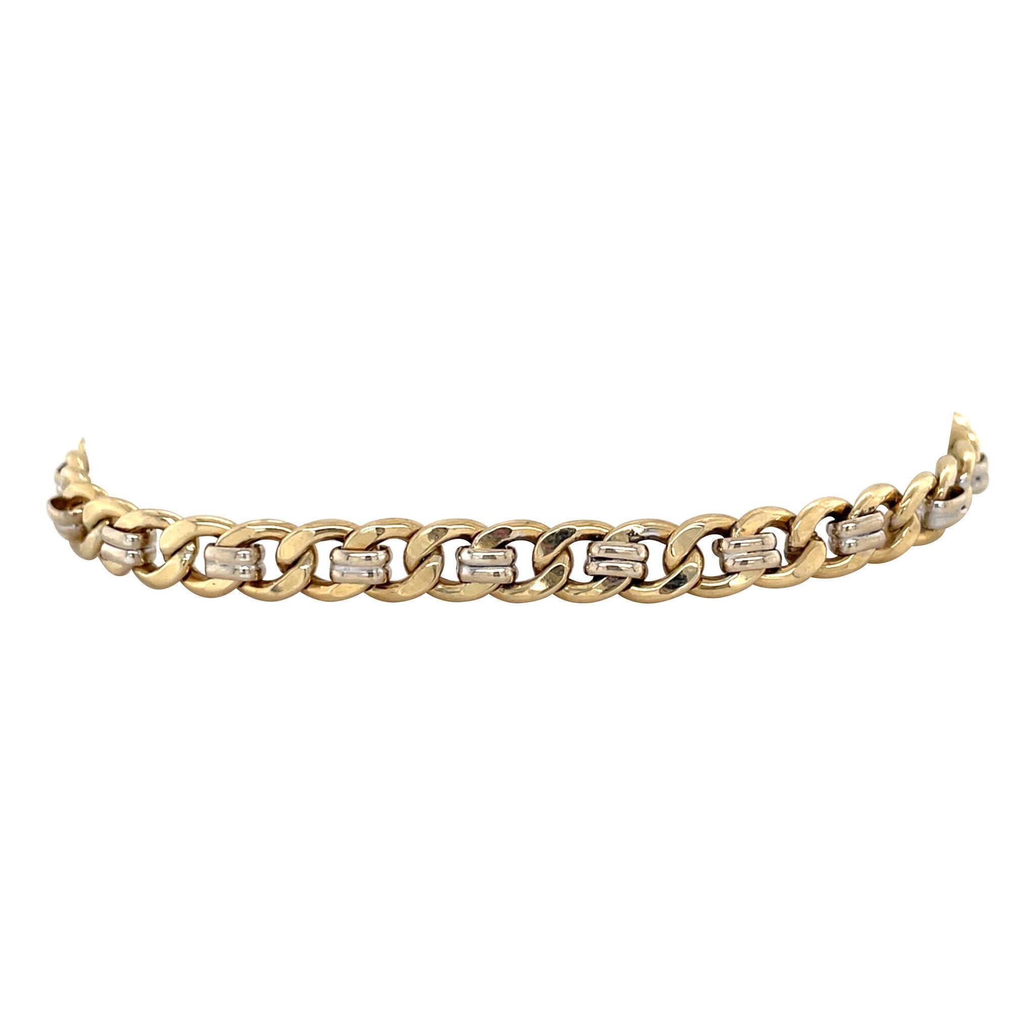 Gold gourmet bracelet 21.5 cm 14 karat/925