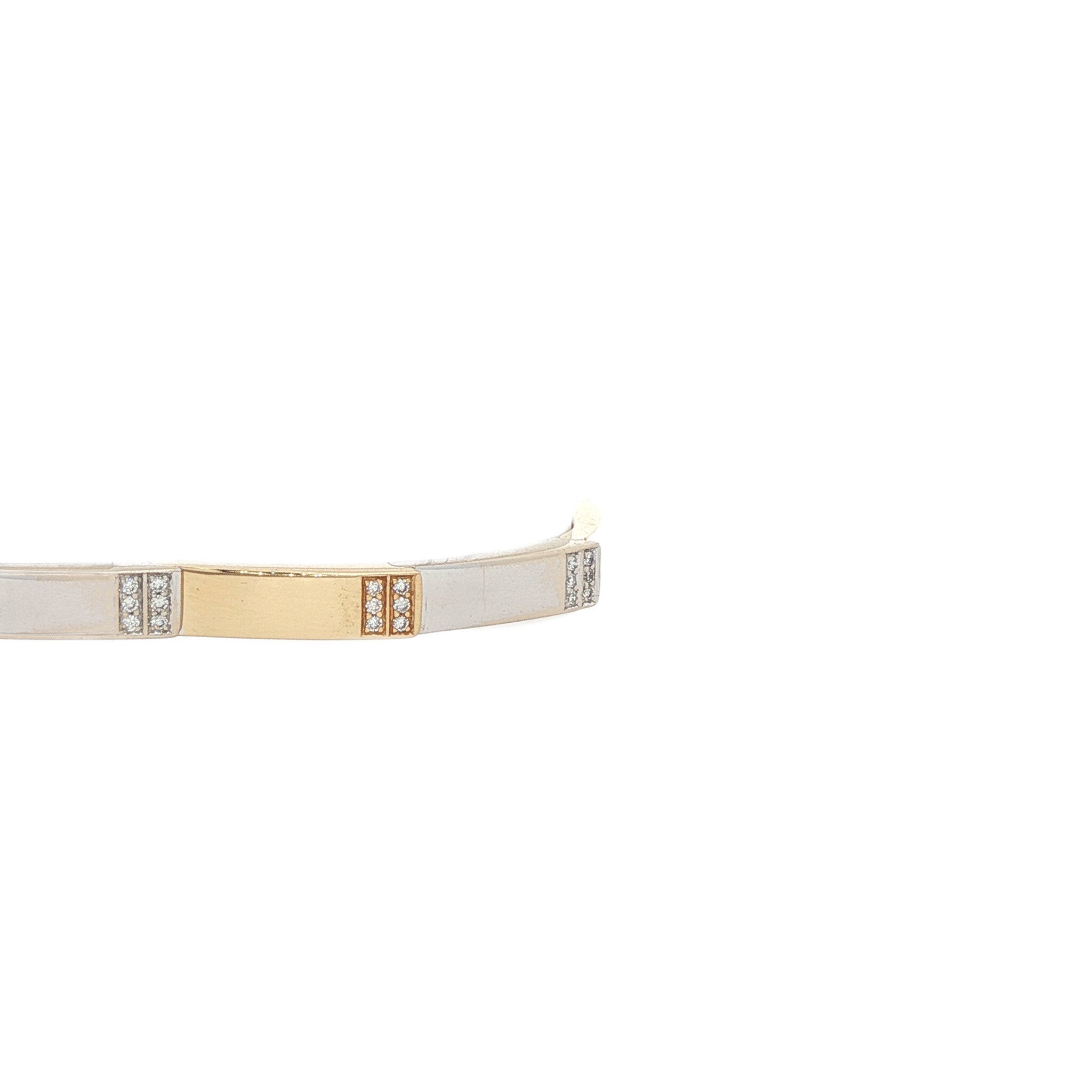 Gold bracelet with diamond, 18.5 cm, 18 karat