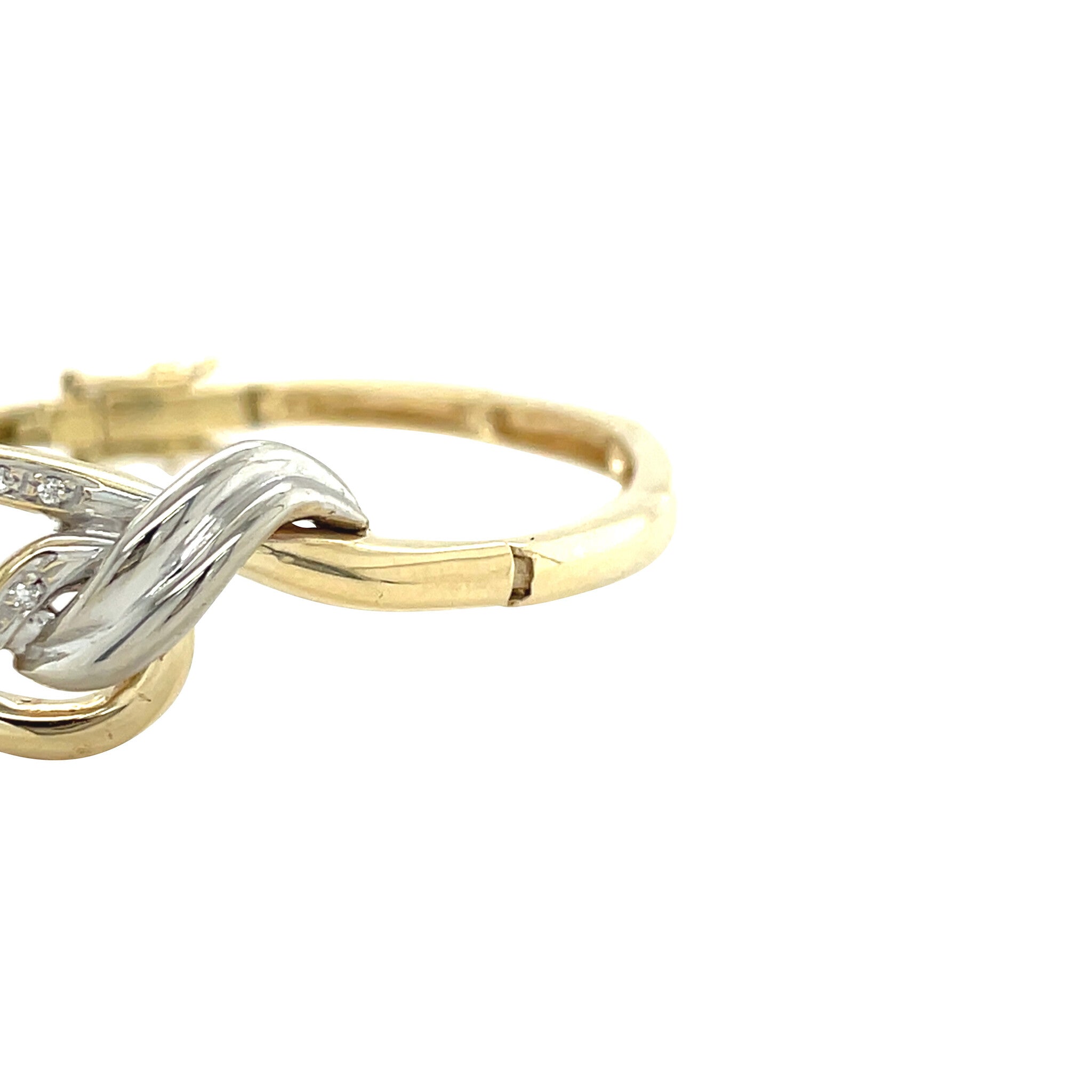 Gold bracelet with diamond 17 cm 14 karat