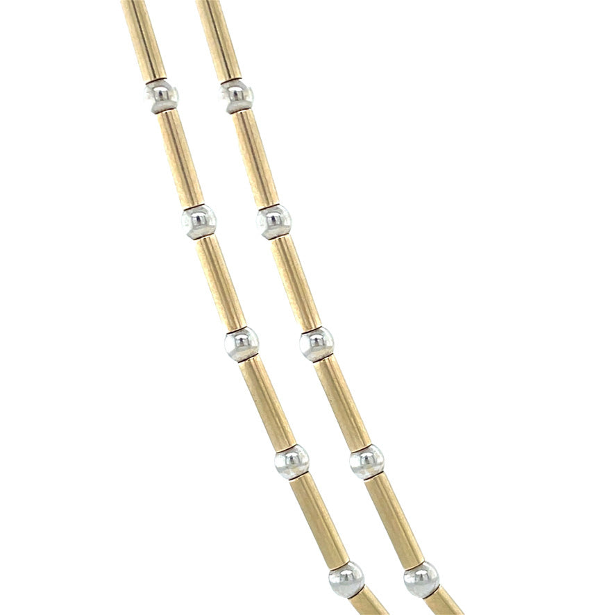 Gold bar necklace 45.5 cm 14 karat