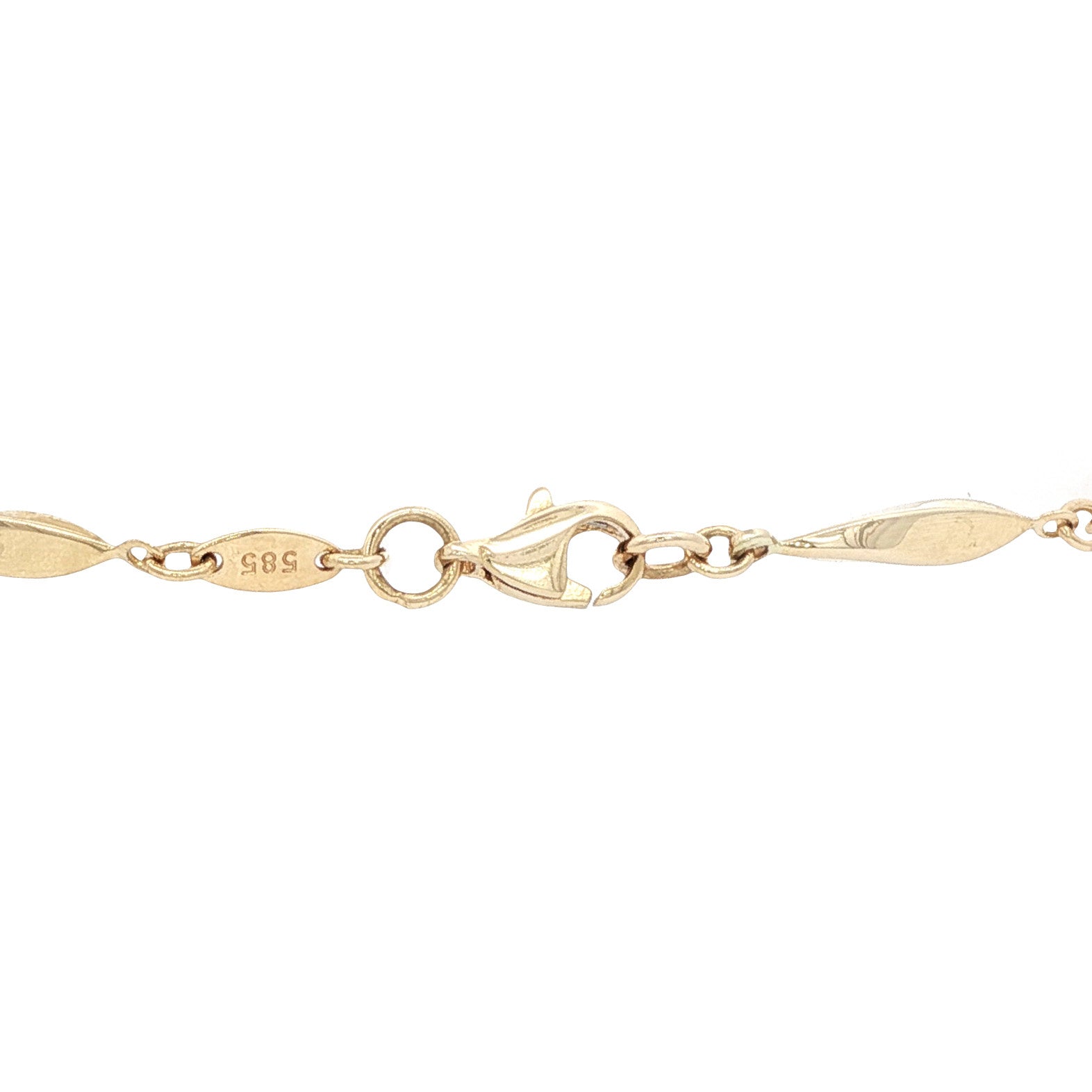 14 karat fancy gold bracelet, 18 cm