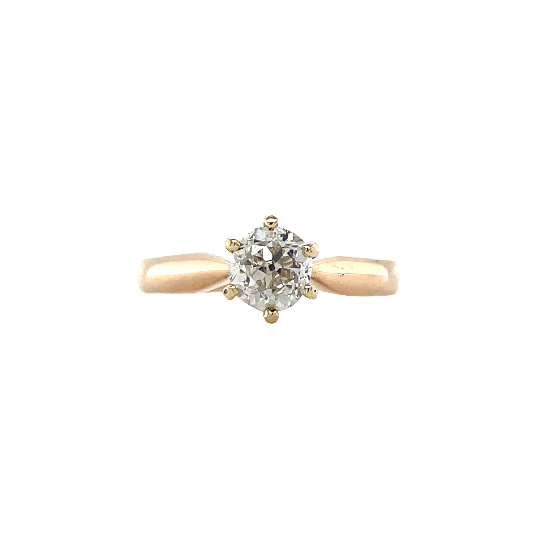 Gouden solitair ring met diamant 0.50ct. 14 karaat