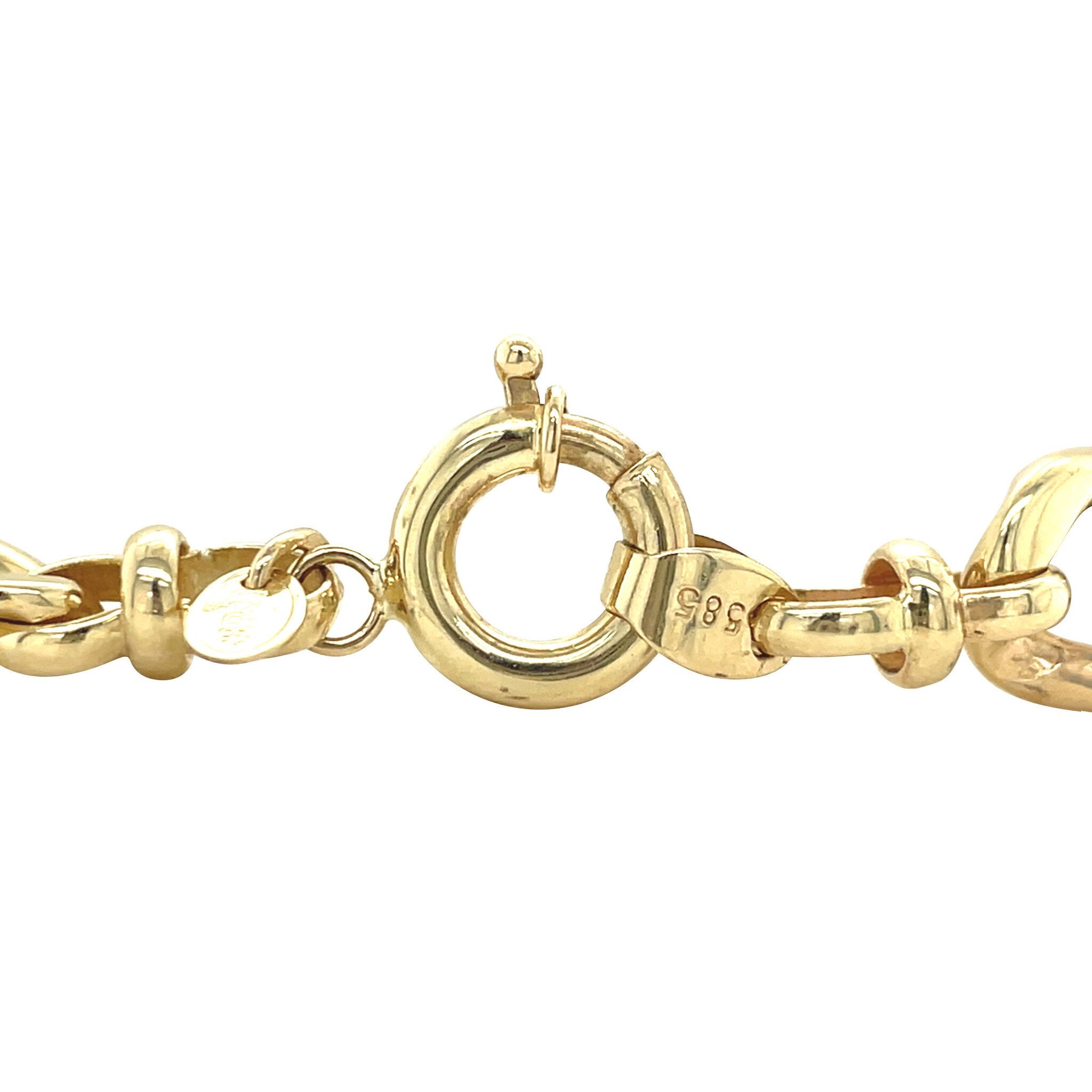 Gold Figaro bracelet 19.5 cm 14 karat