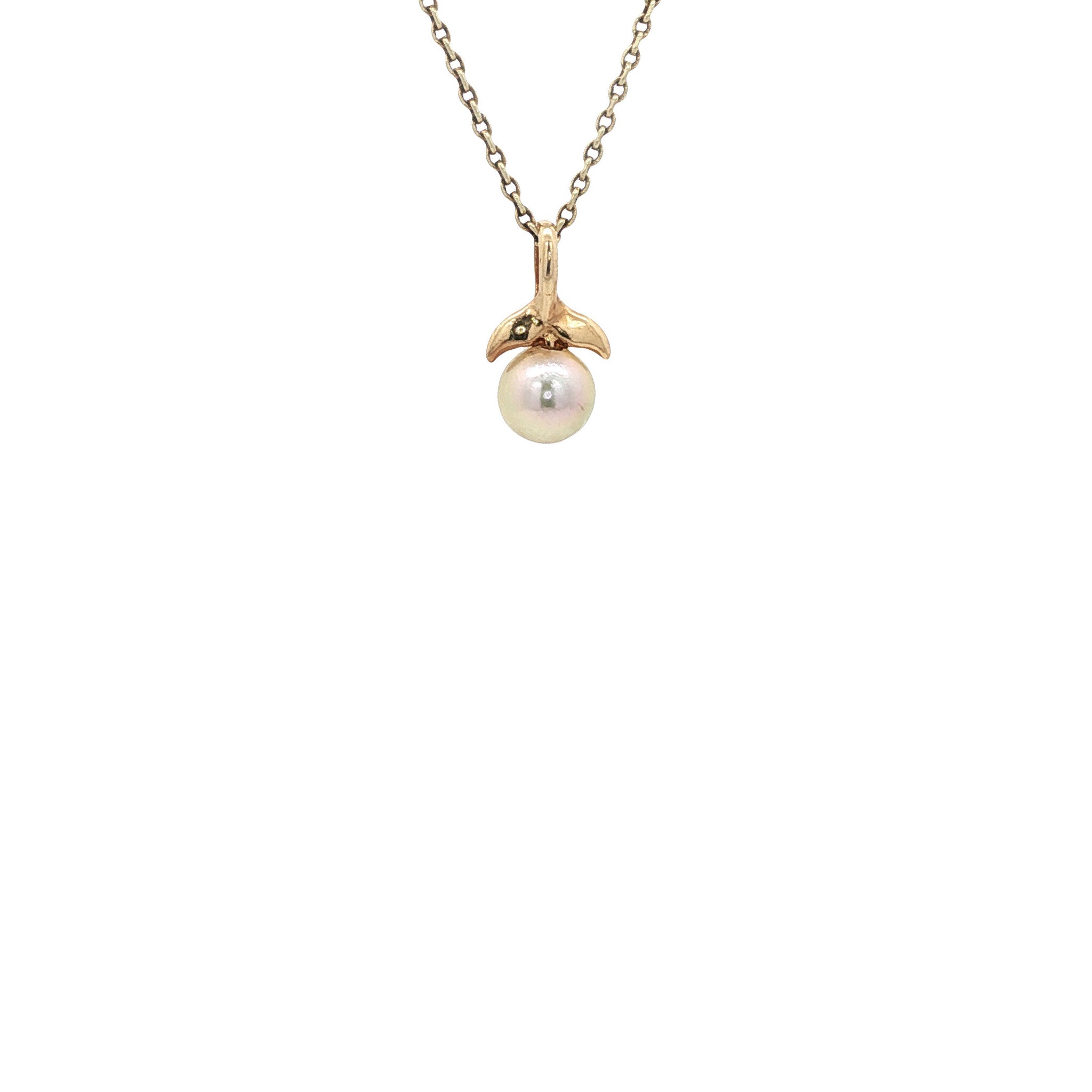 Gold pendant with pearl 14