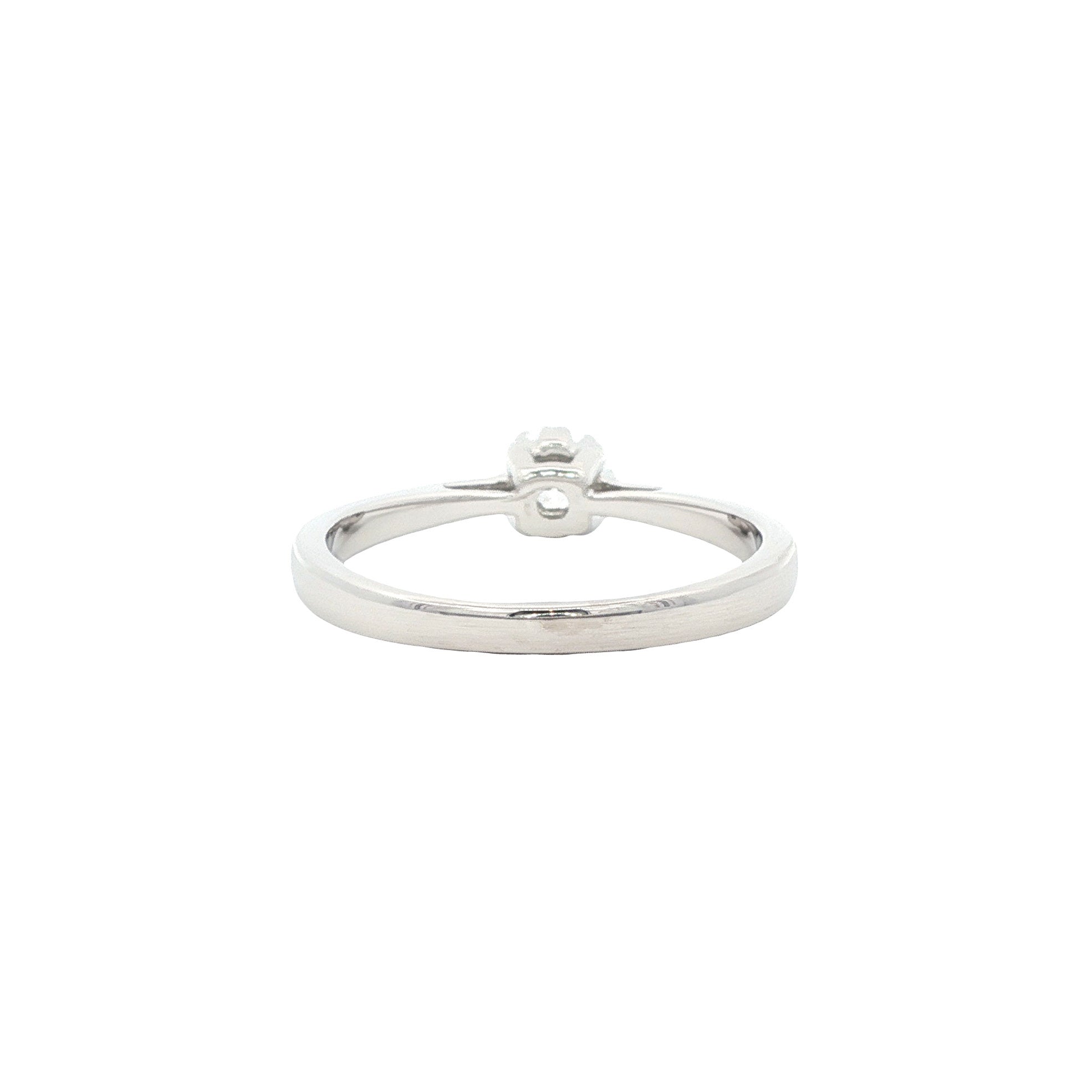 Witgouden solitair ring met diamant 18 karaat