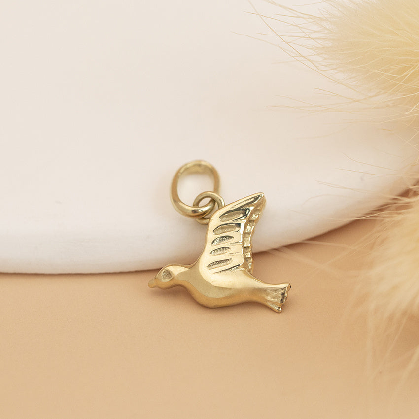 Gouden hanger duif 14 karaat