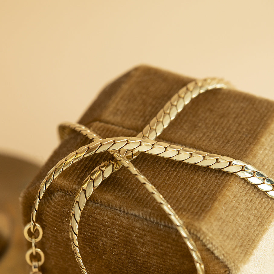 Gold choker gourmet 45 cm 14 karat