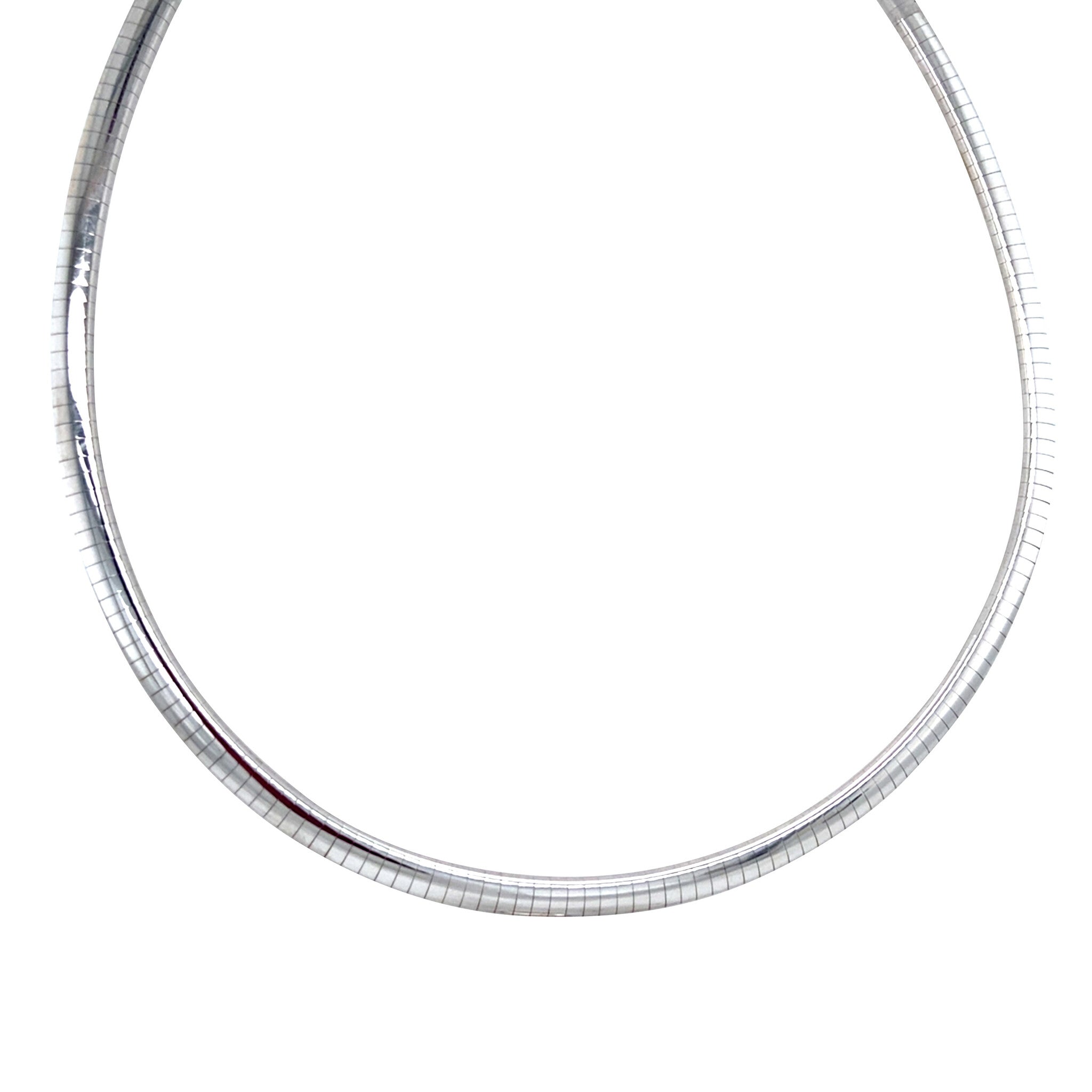 White gold omega necklace 45 cm 14 karat