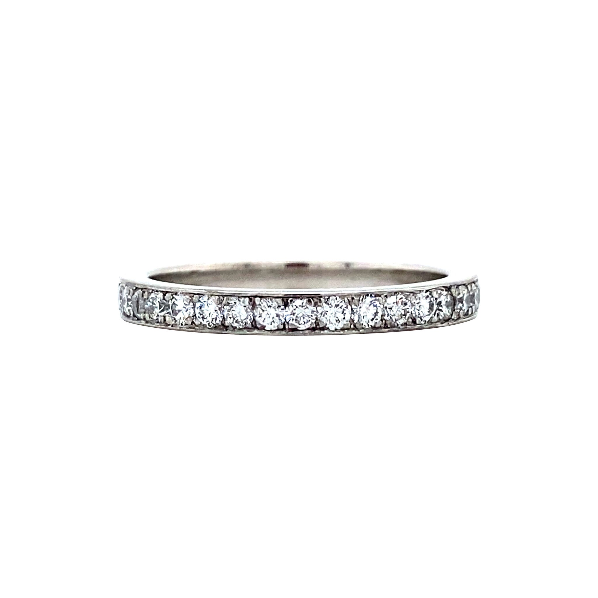 White gold alliance ring with diamond 18 karat