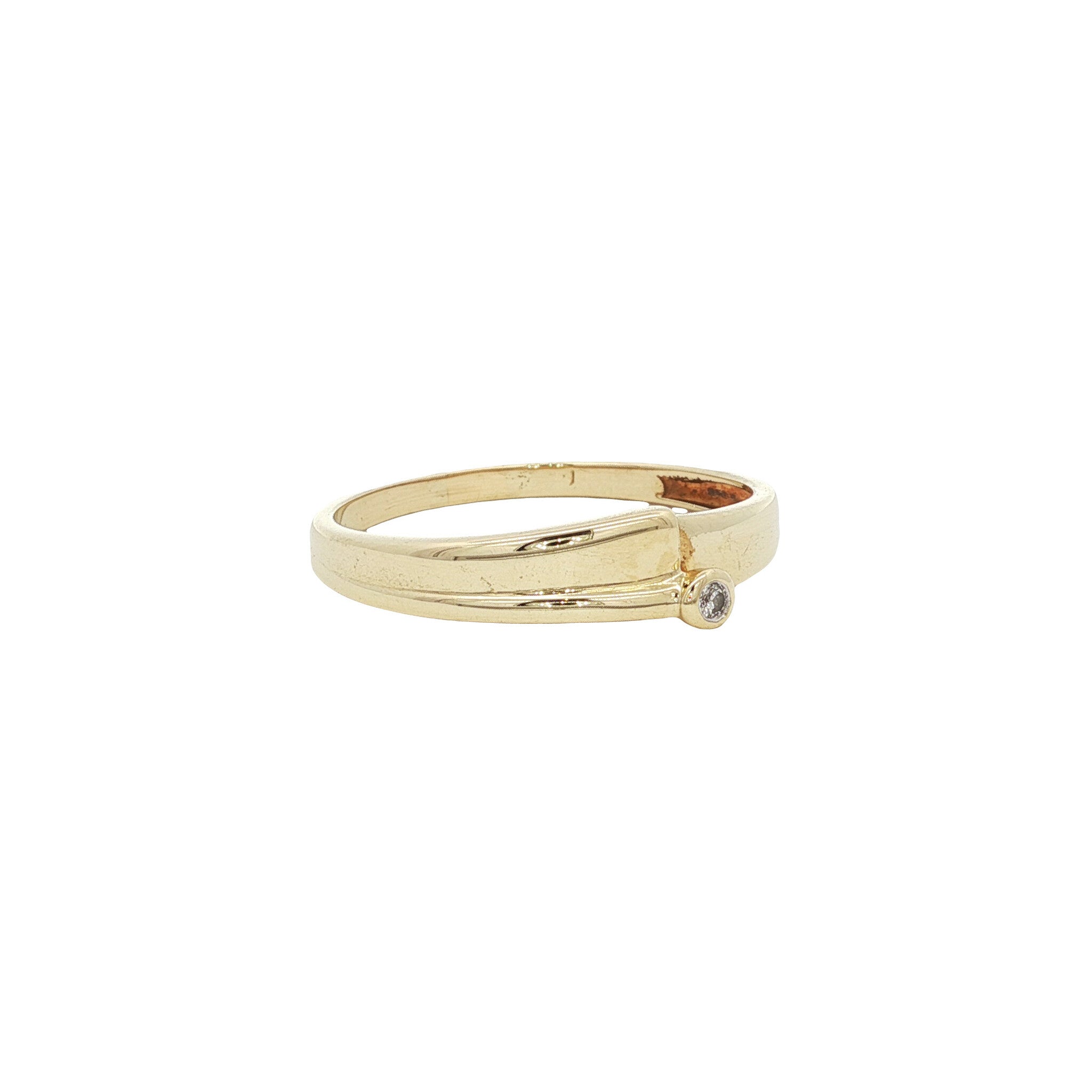Gold ring with diamond 14 karat