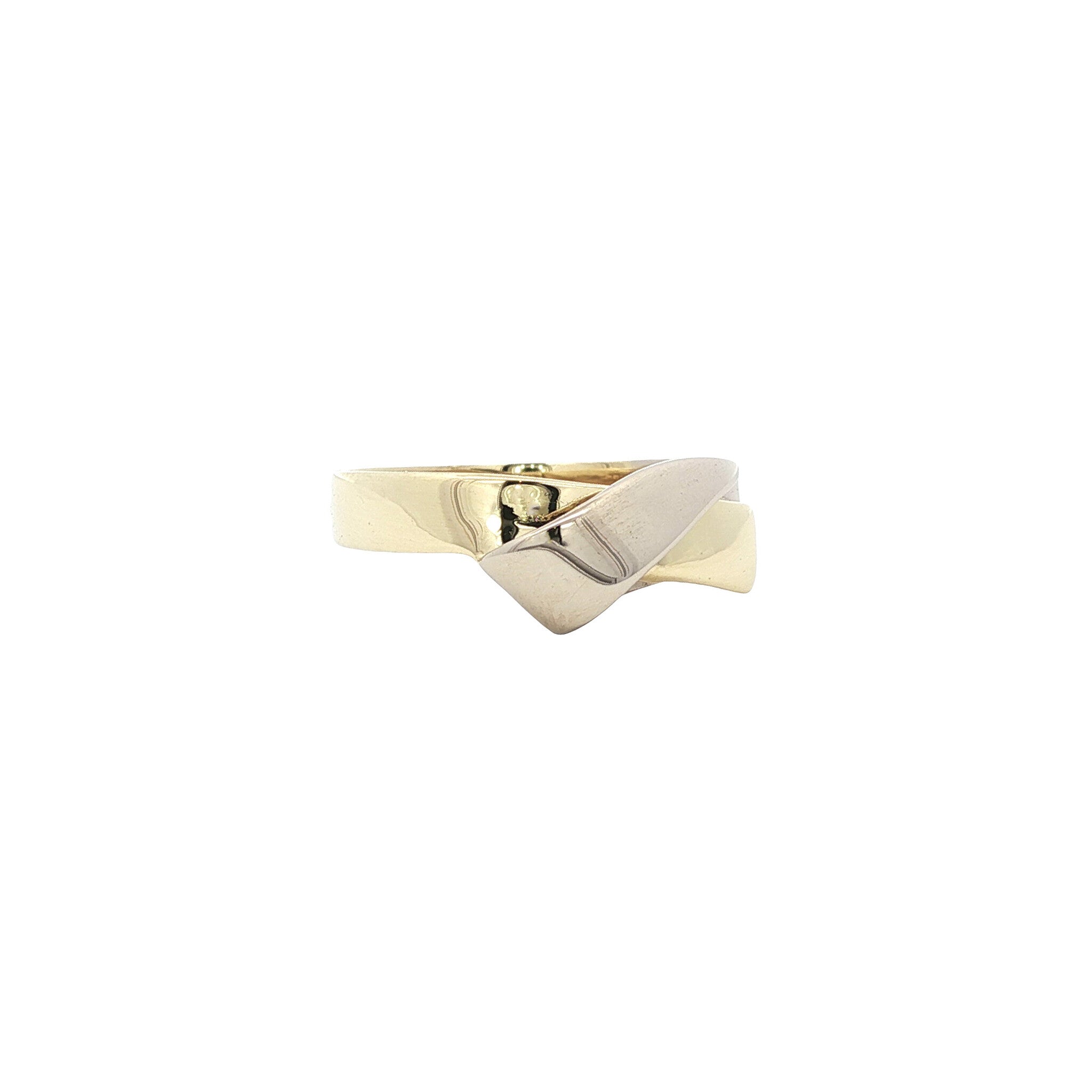 Gouden ring bicolour 14 karaat