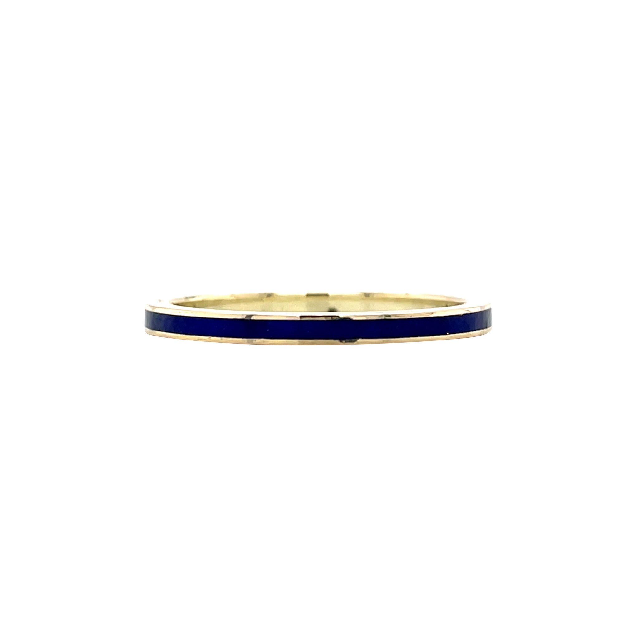 Gold ring with blue enamel 14 karat